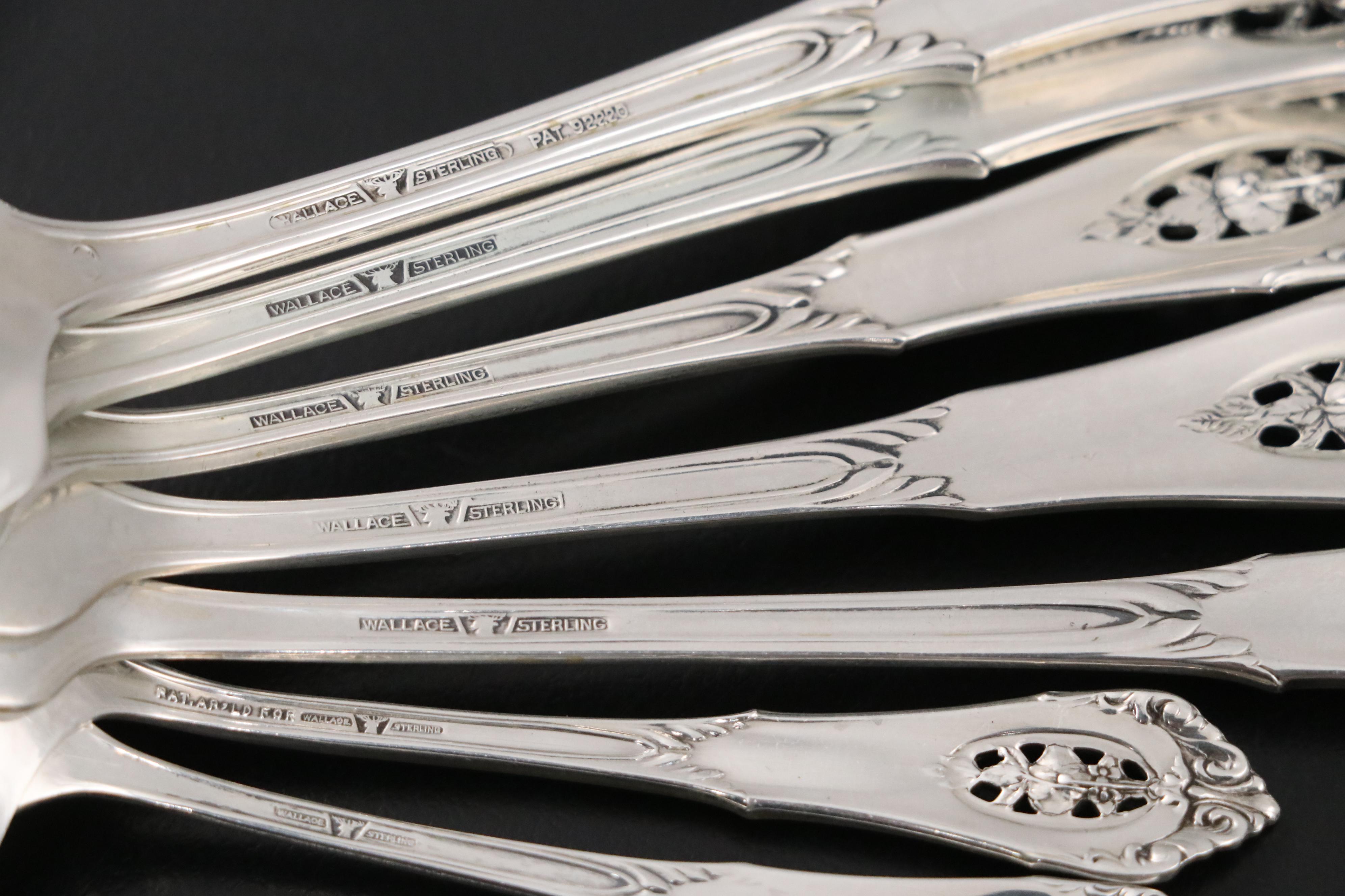 Wallace "Rose Point" Sterling Silver Serving Utensils