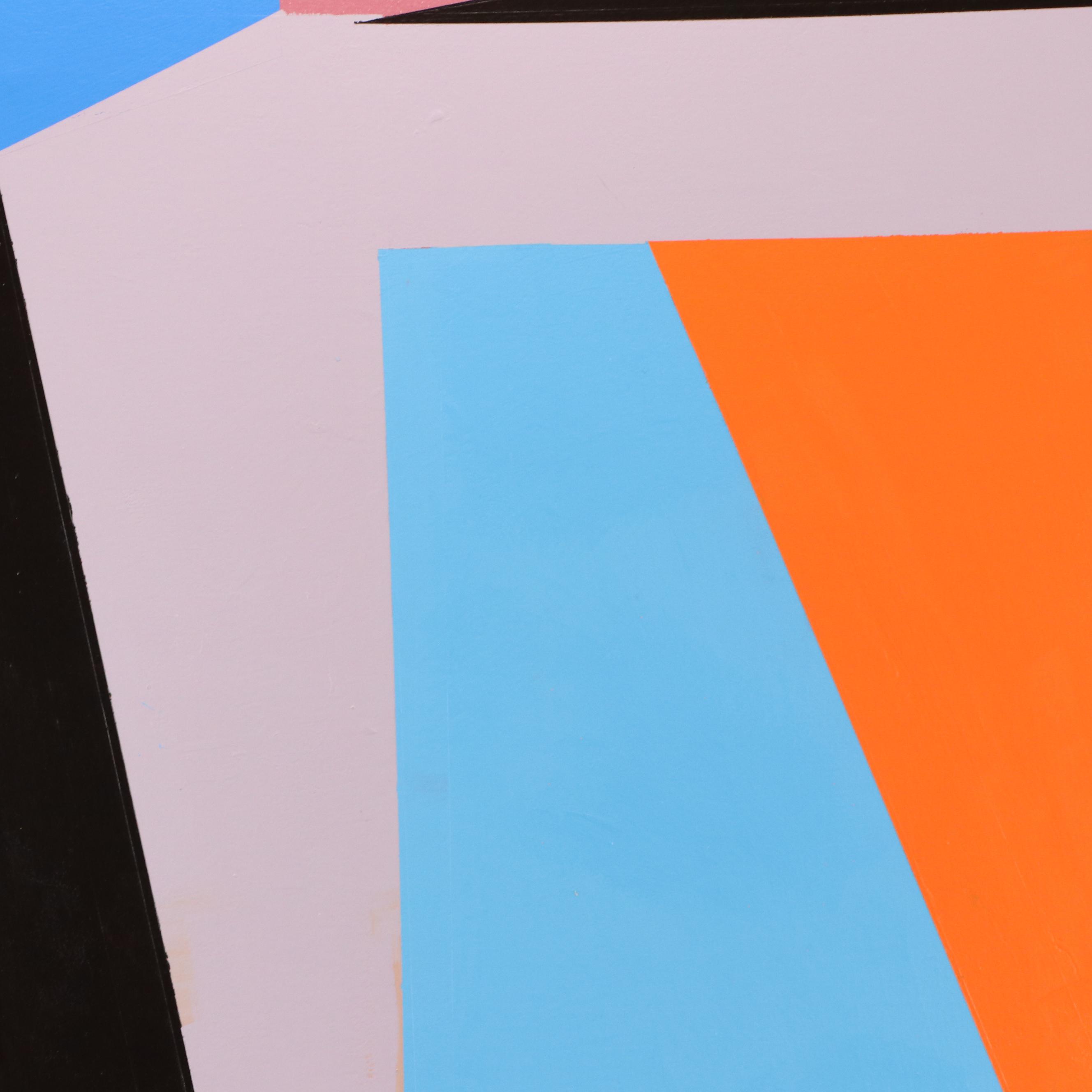 Antonio Carreño Geometric Modernist Acrylic Painting "Composition #4," 2023