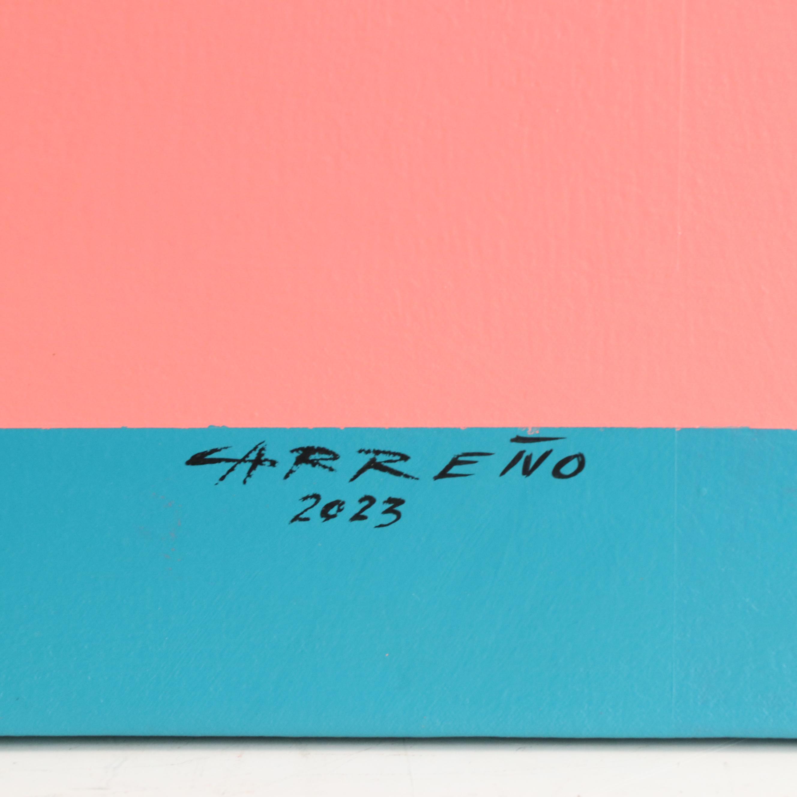 Antonio Carreño Geometric Modernist Acrylic Painting "Composition #4," 2023