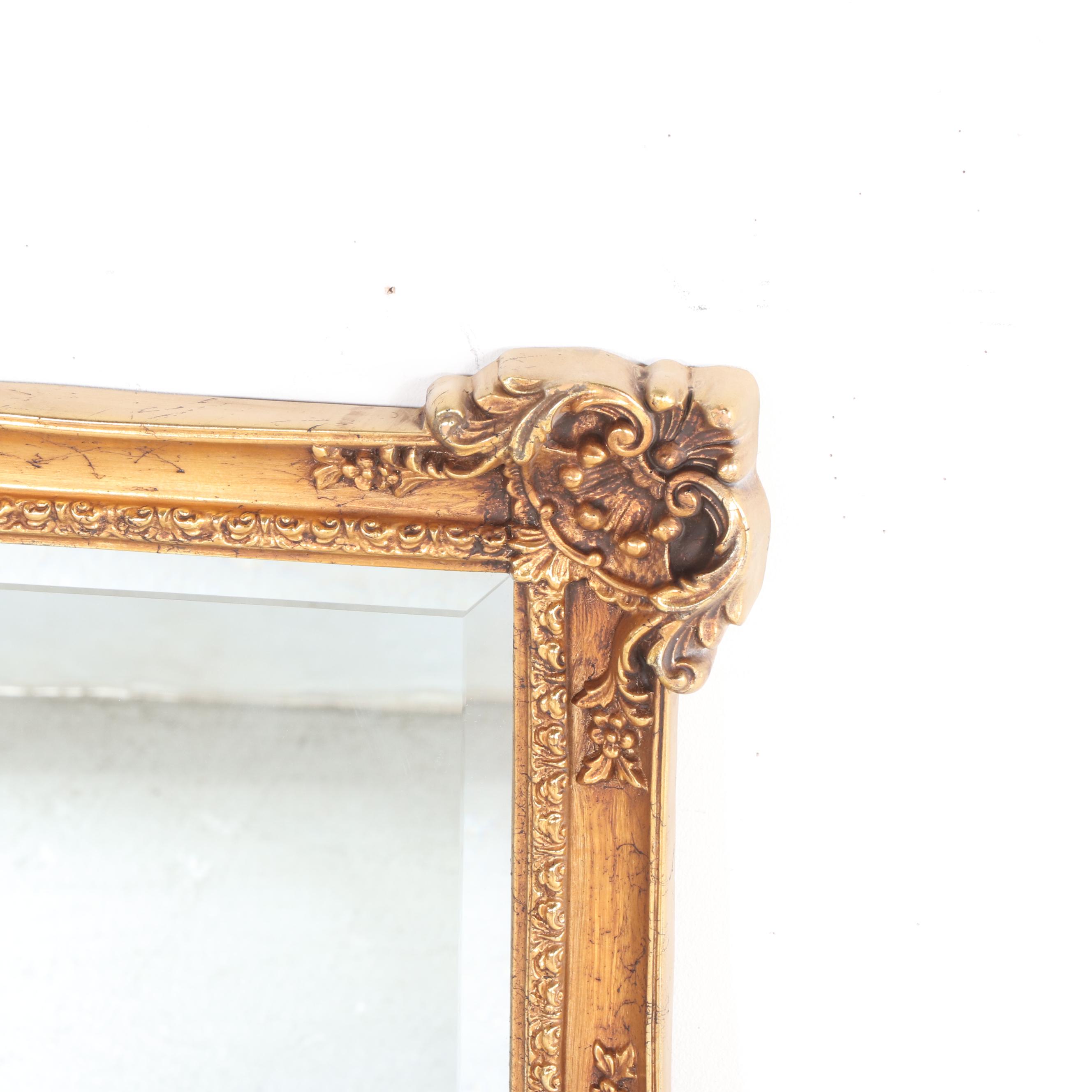 Carolina Mirror Company Neoclassical Style Gilt Composite Mirror