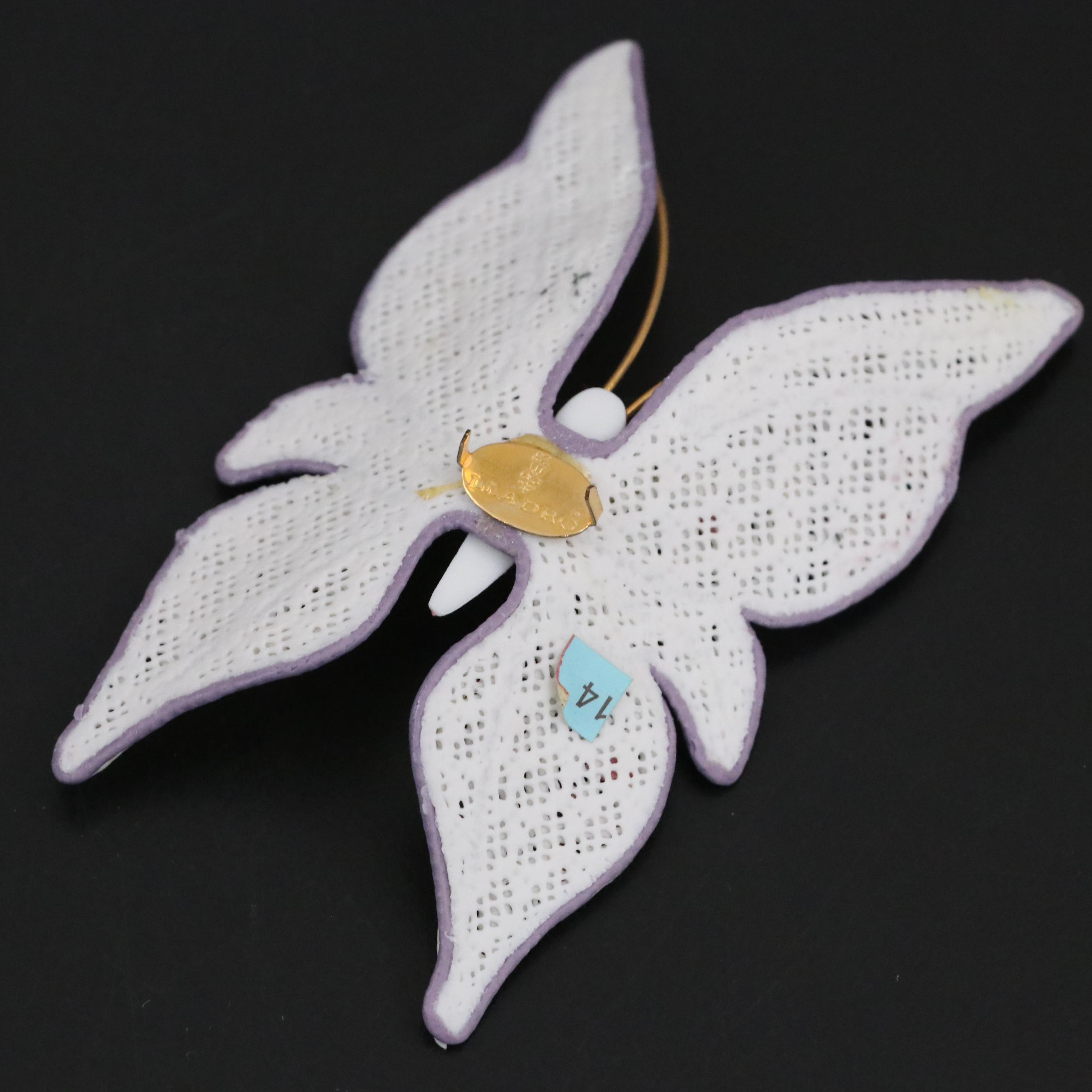 Lladró Porcelain Dresden Lace Butterfly Figurine