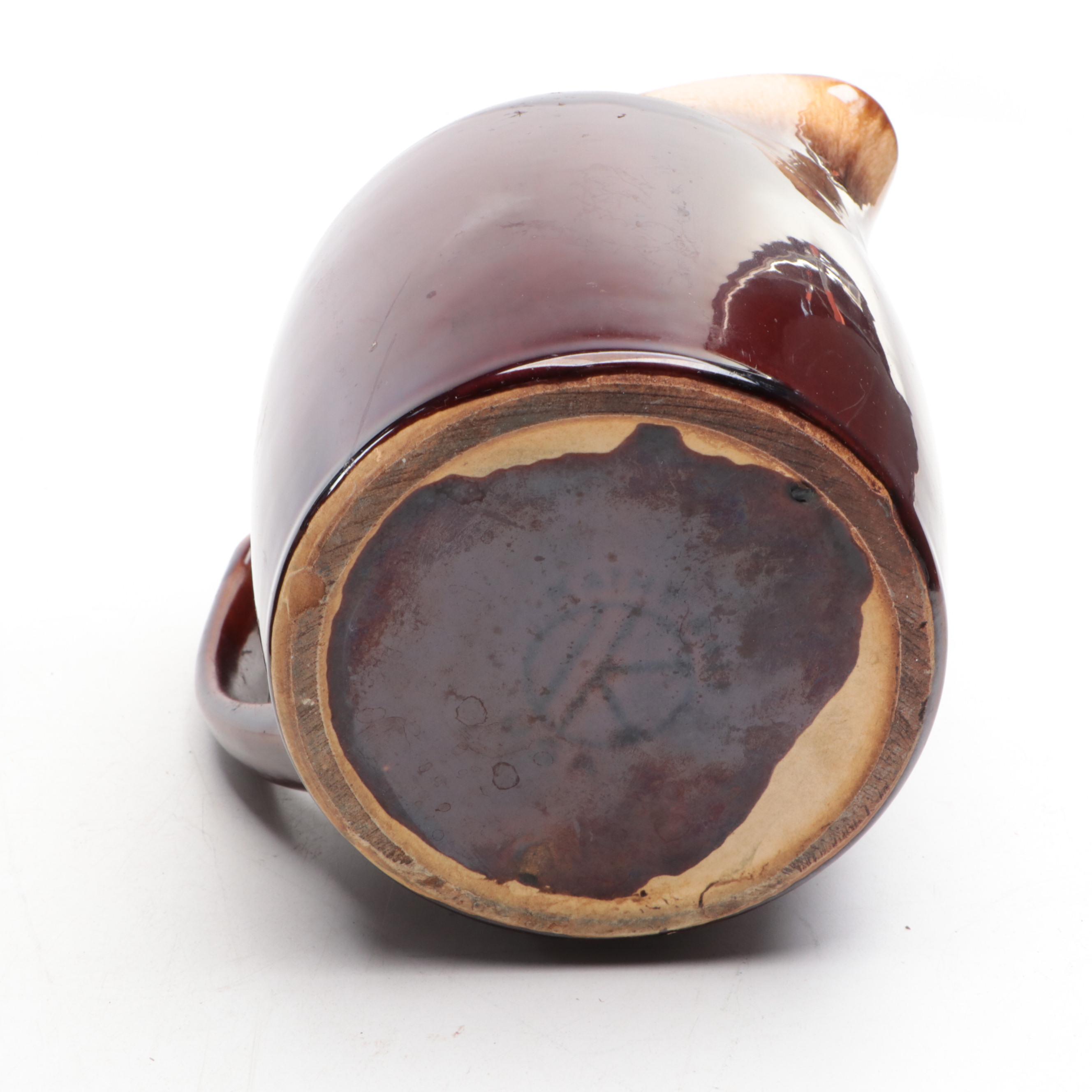 Kathy Kale Pottery Drip Glaze Pitcher and Lidded Bowl, Mid-20th Century