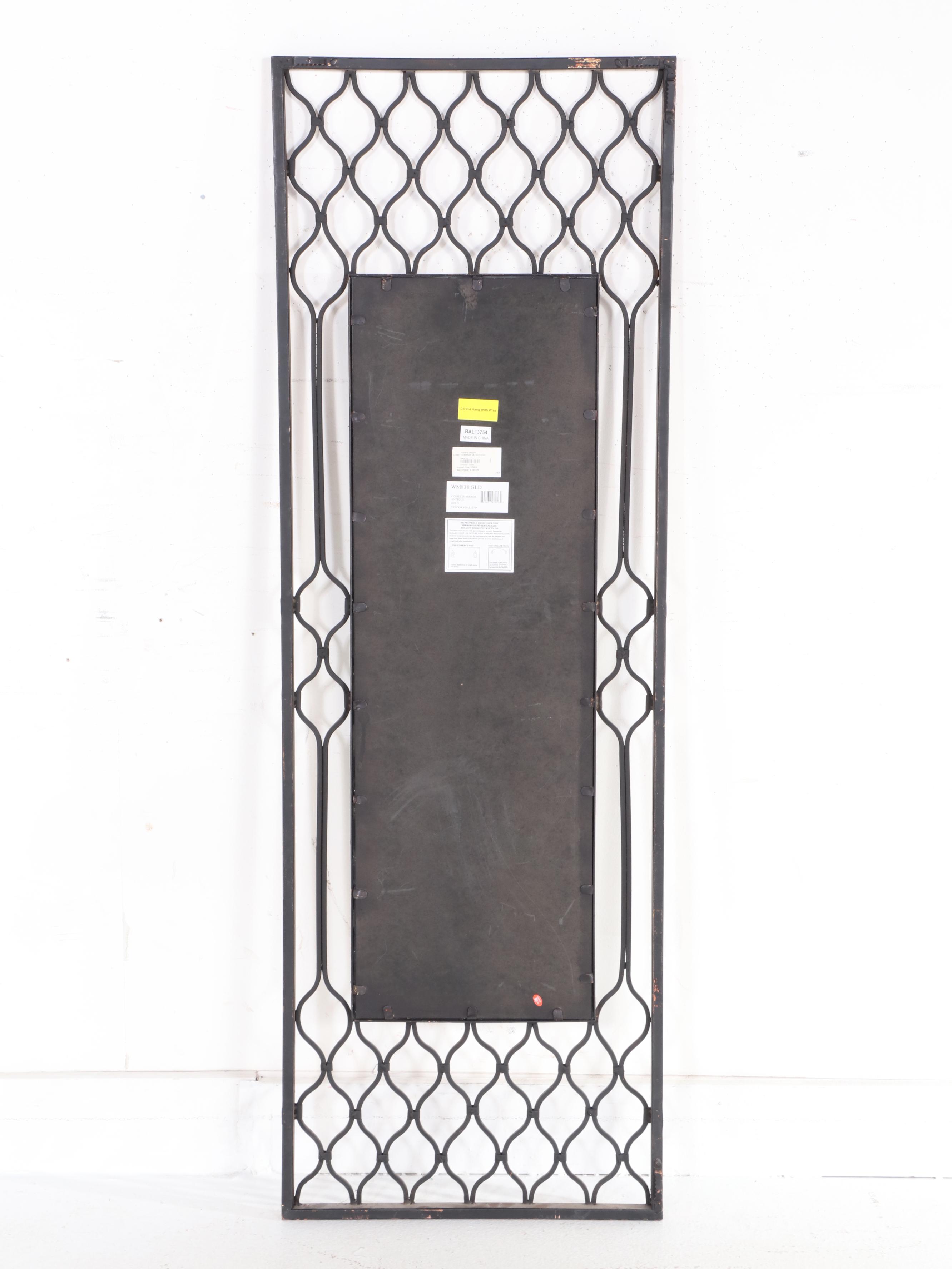 Ballard Designs "Cosette" Wall Mirror in Antique Gold Finish