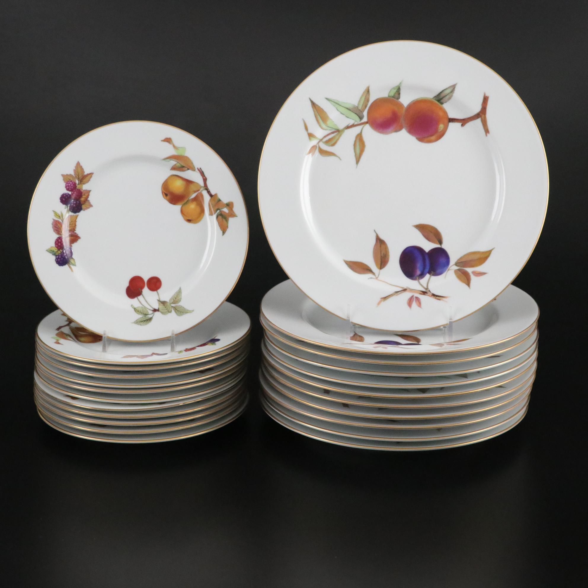 Royal Worcester "Evesham Gold" Porcelain Dinnerware