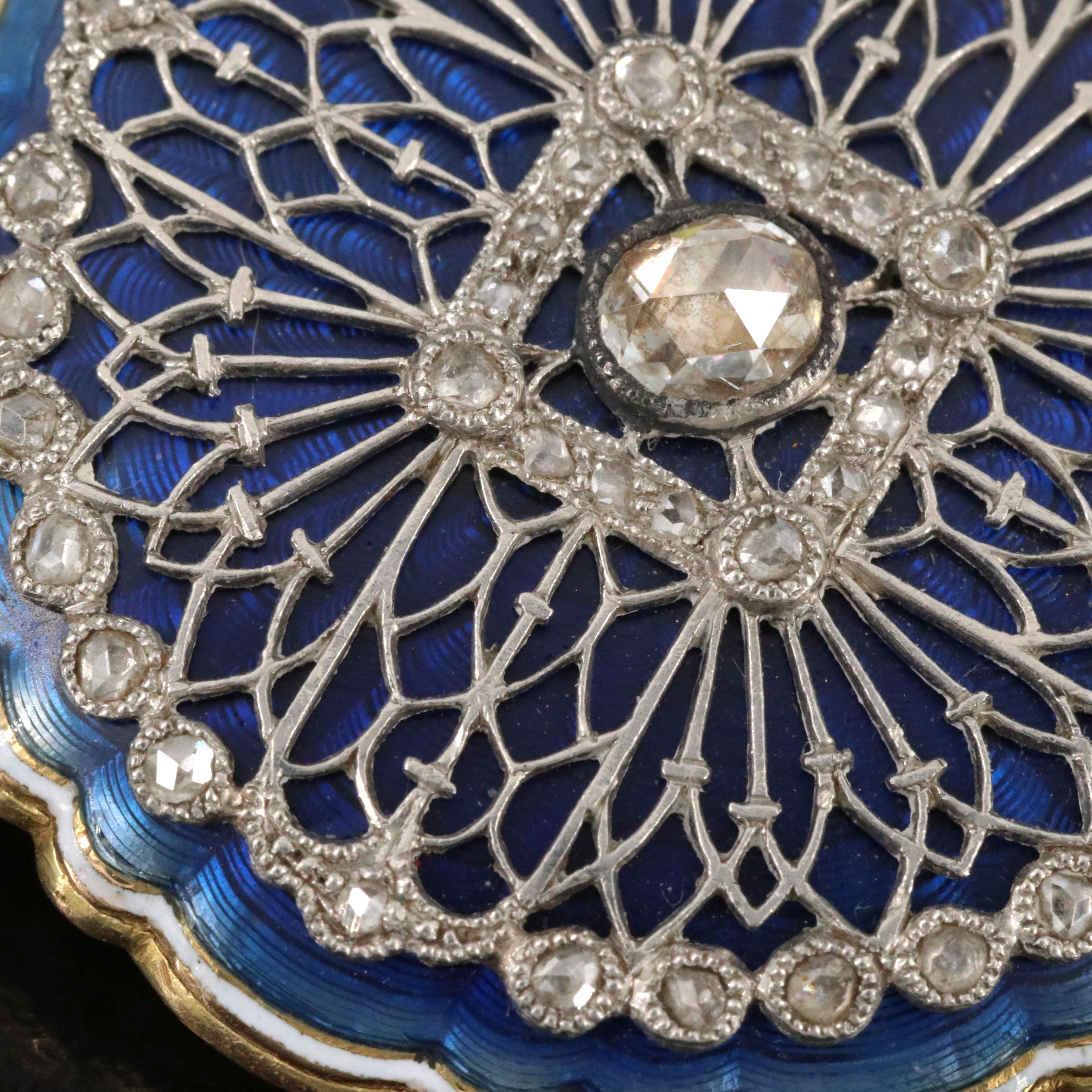 Fabergé 2.50 CTW Diamond Watch Pin with Cartier for Fabergé Pendant Watch