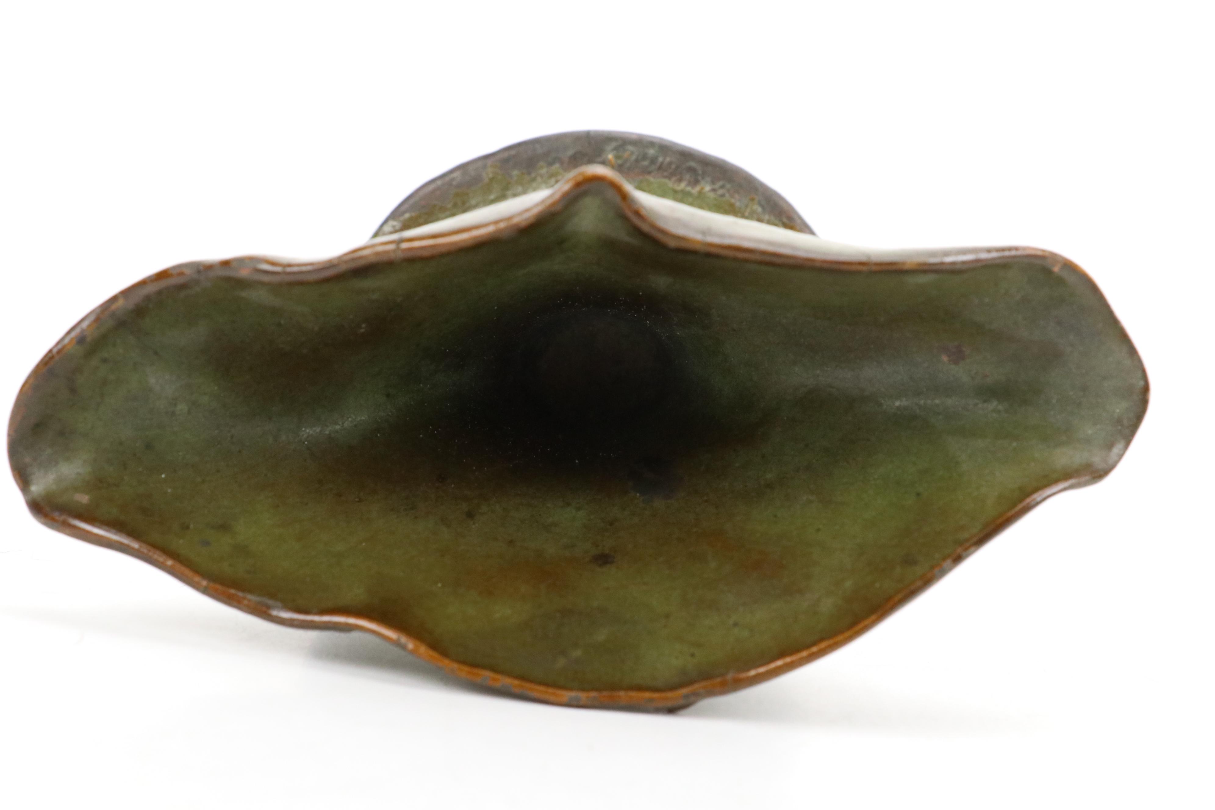 Roseville "Dogwood" Ceramic Jardinière and "Wisteria" Vase with Other Metal Vase