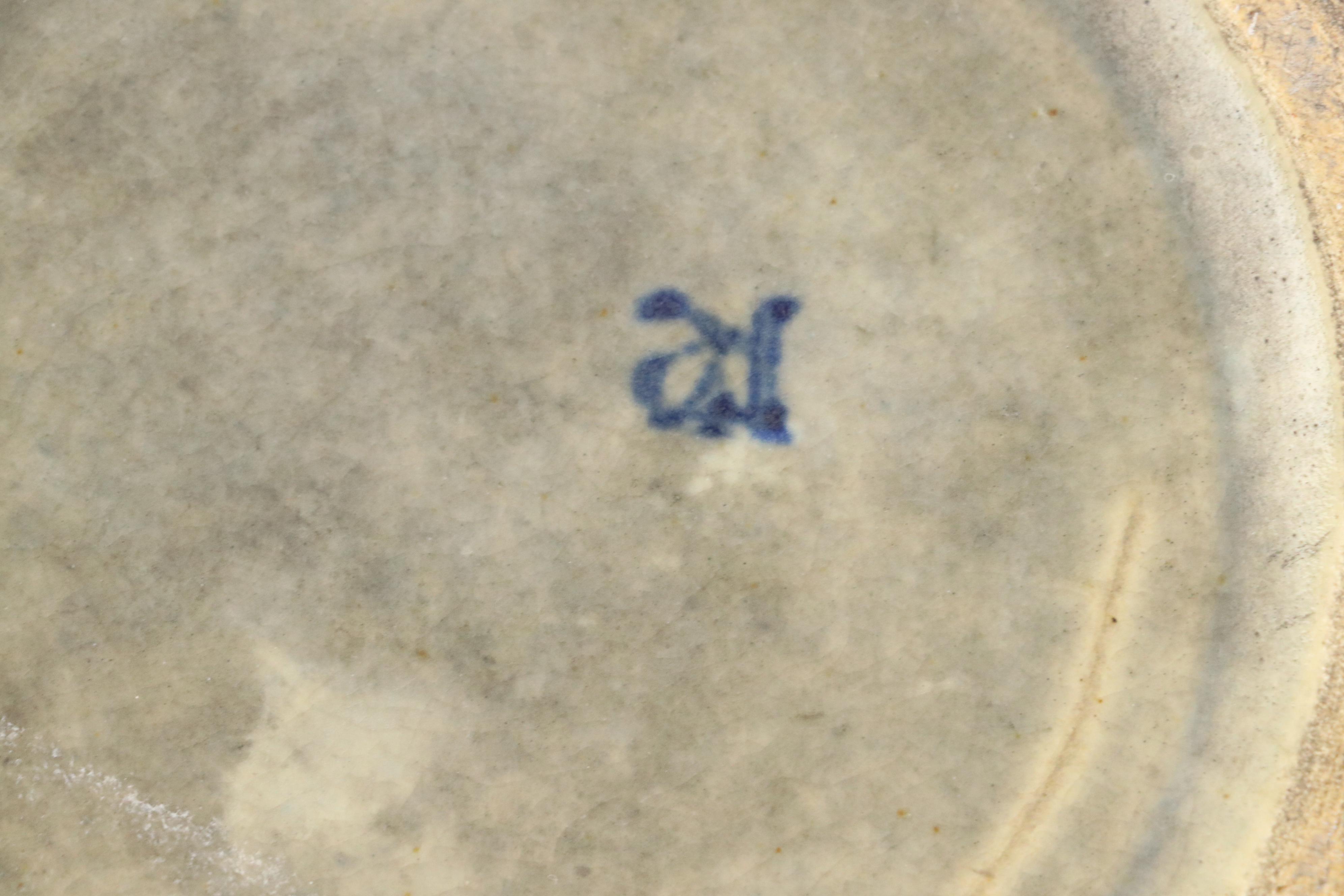 Roseville "Dogwood" Ceramic Jardinière and "Wisteria" Vase with Other Metal Vase