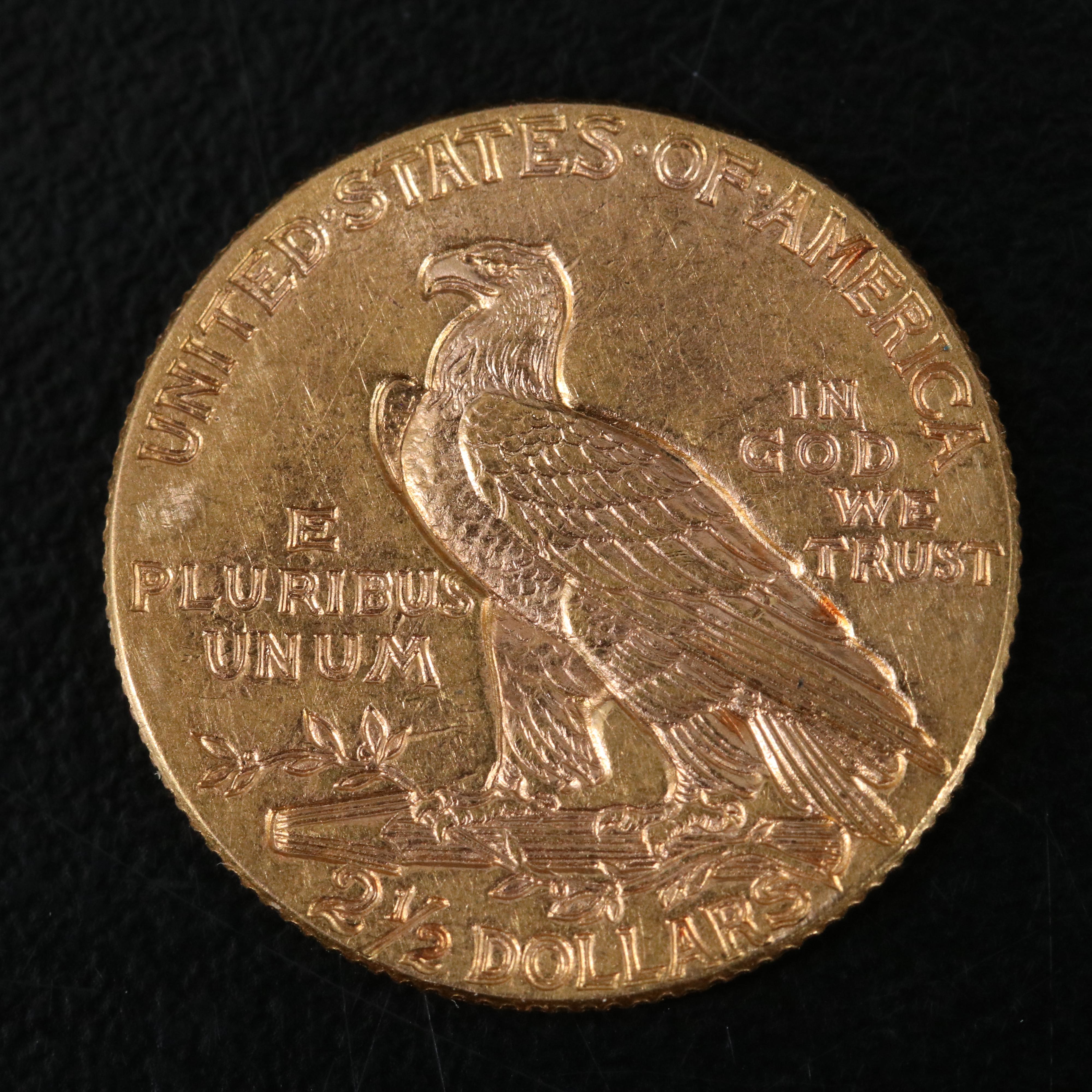 1912 Indian $2 1/2 Gold Coin