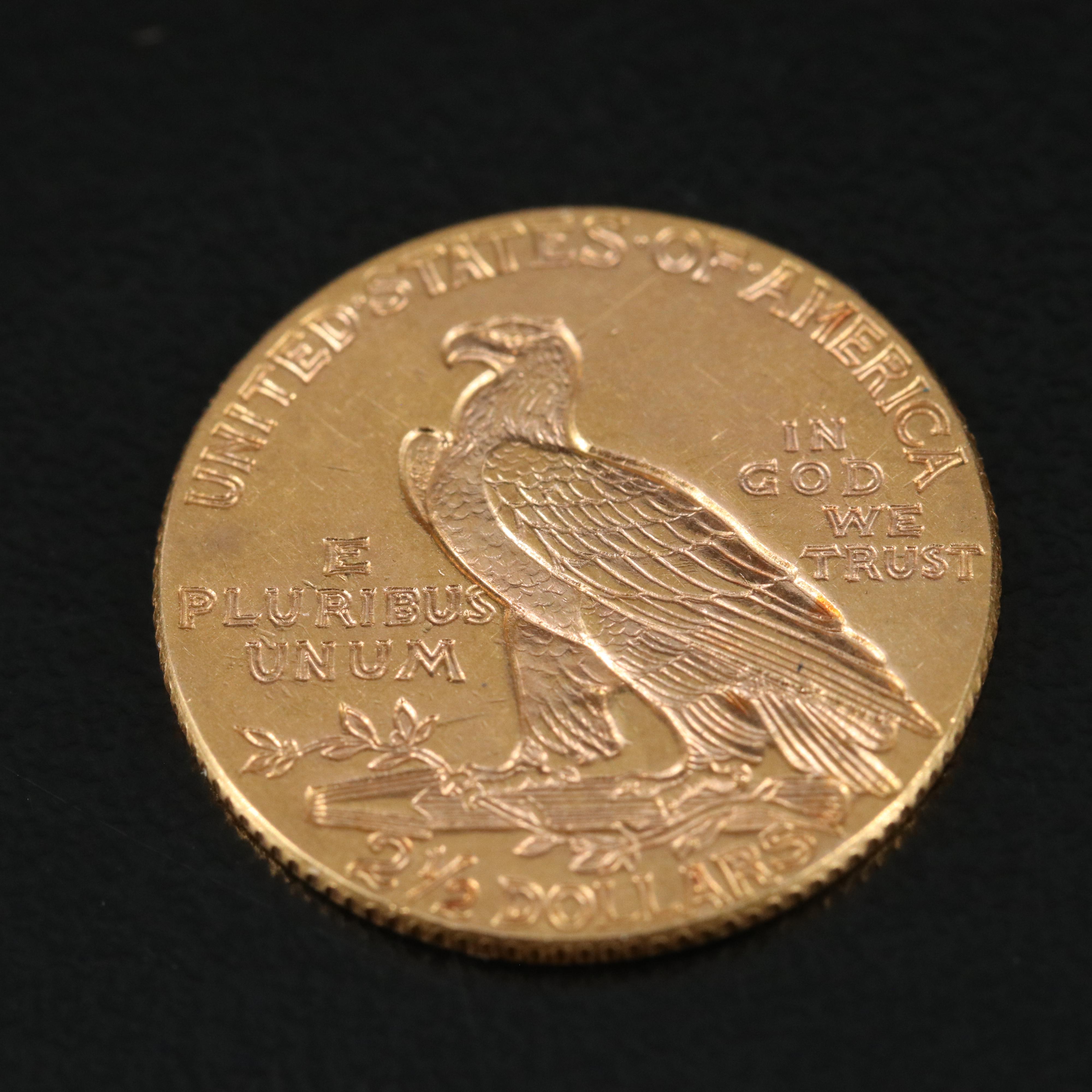 1912 Indian $2 1/2 Gold Coin