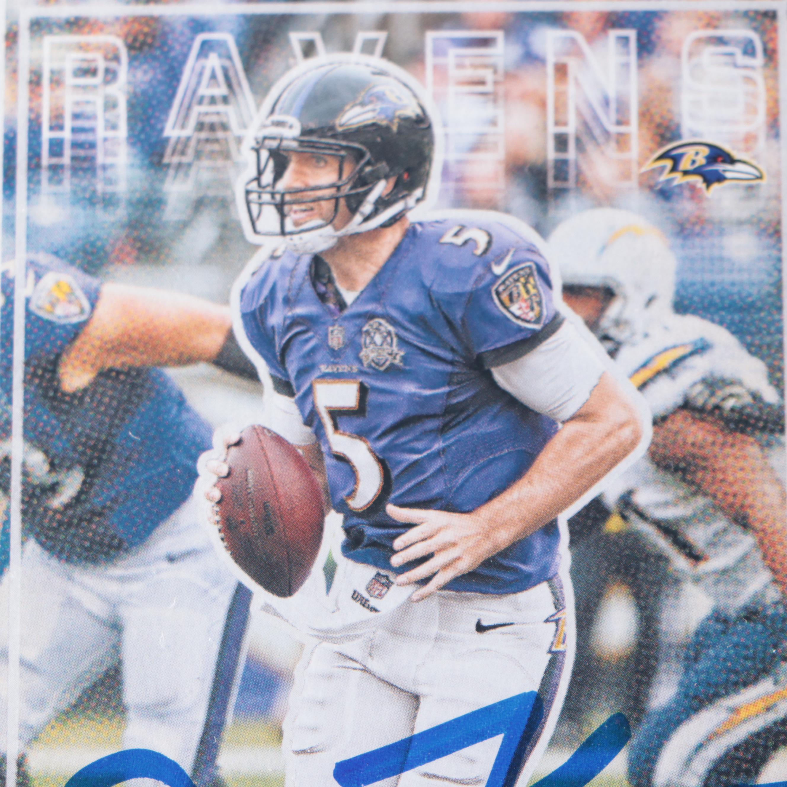 2016 Classics Joe Flacco Signed Baltimore Ravens Football Card #2