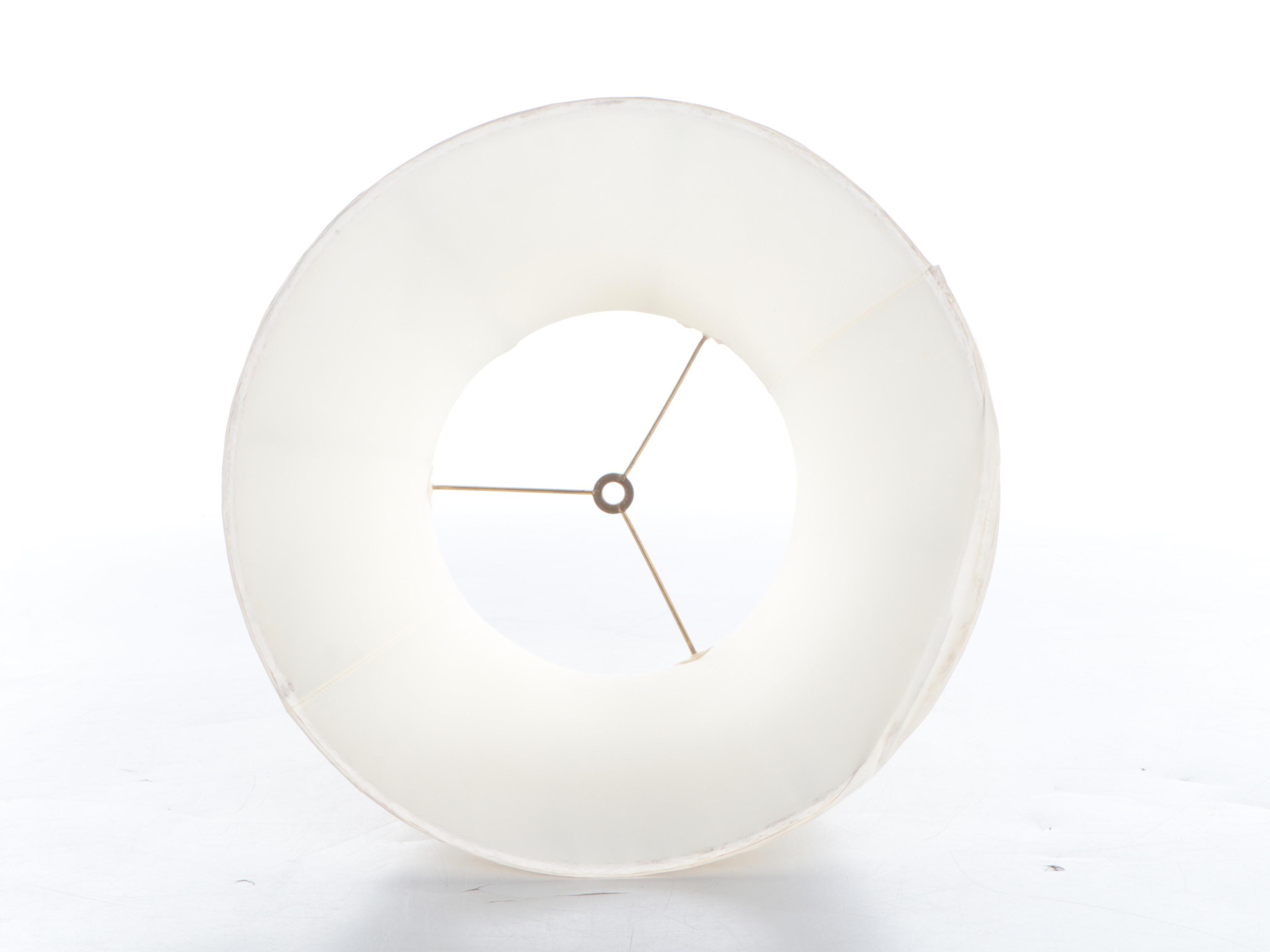 Chinese Porcelain Hat Stand Table Lamp with Ruched Shade