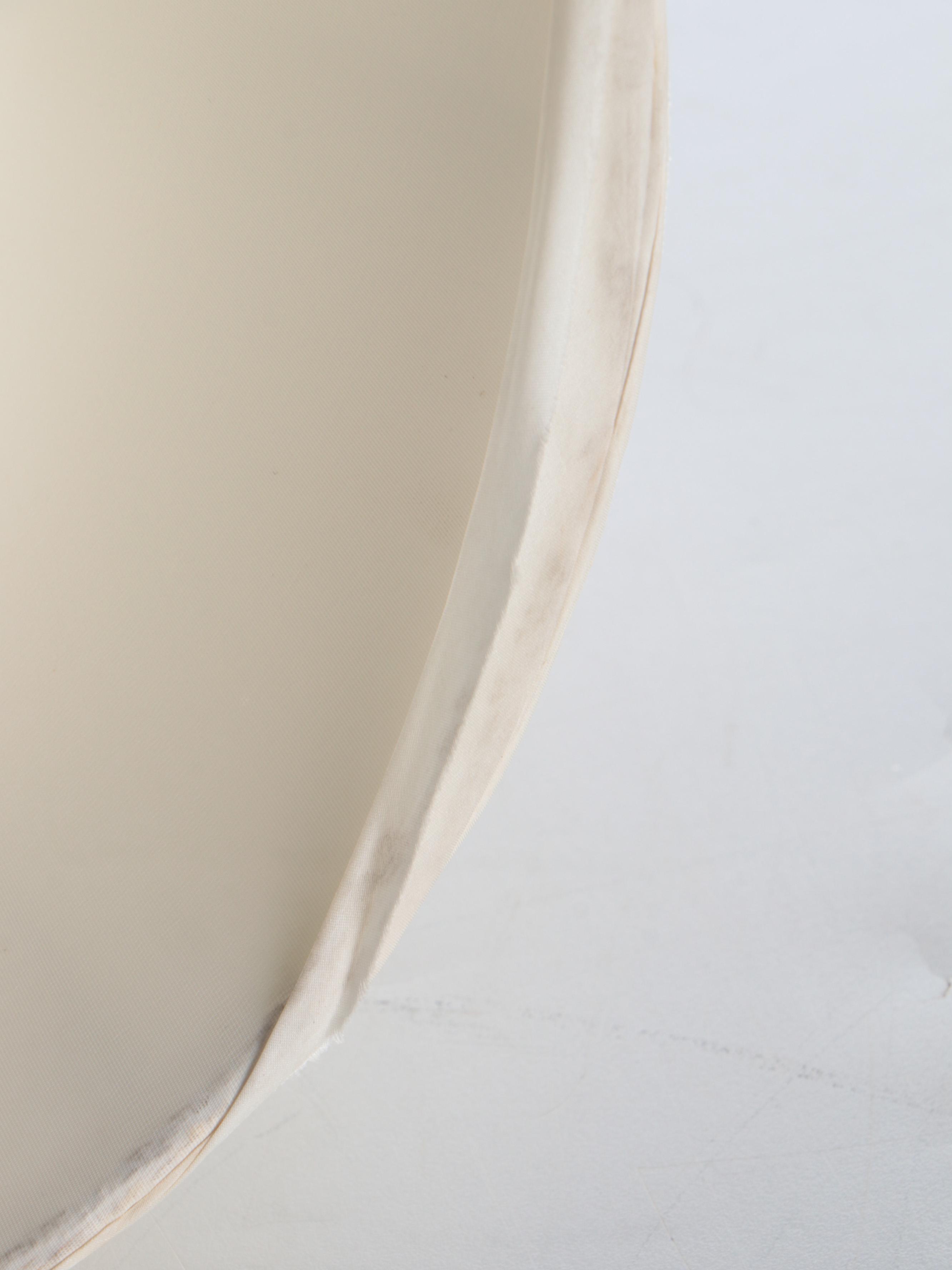 Chinese Porcelain Hat Stand Table Lamp with Ruched Shade