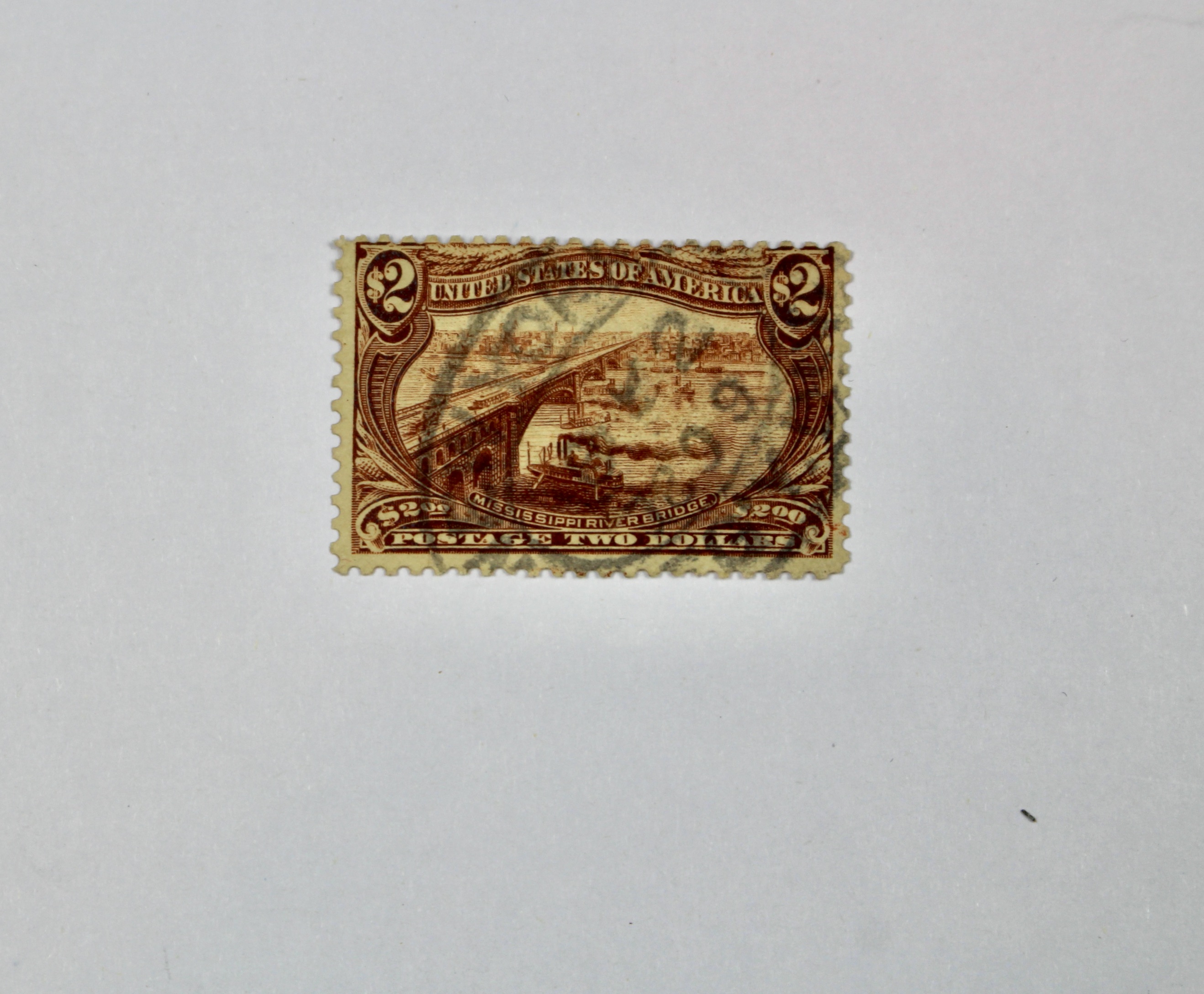 Used 1898 $2 Trans-Mississippi U.S. Postage Stamp, Scott #293
