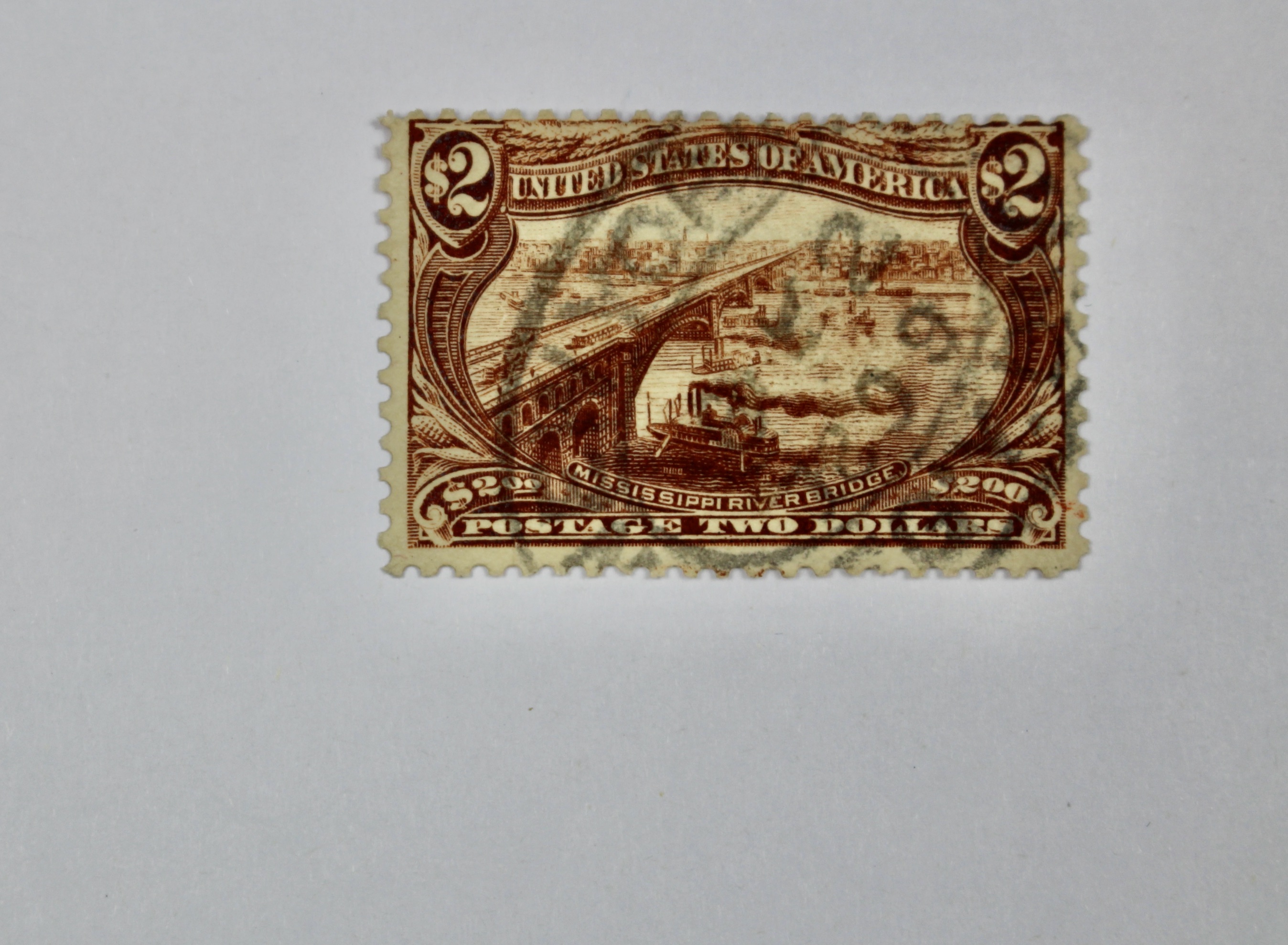 Used 1898 $2 Trans-Mississippi U.S. Postage Stamp, Scott #293