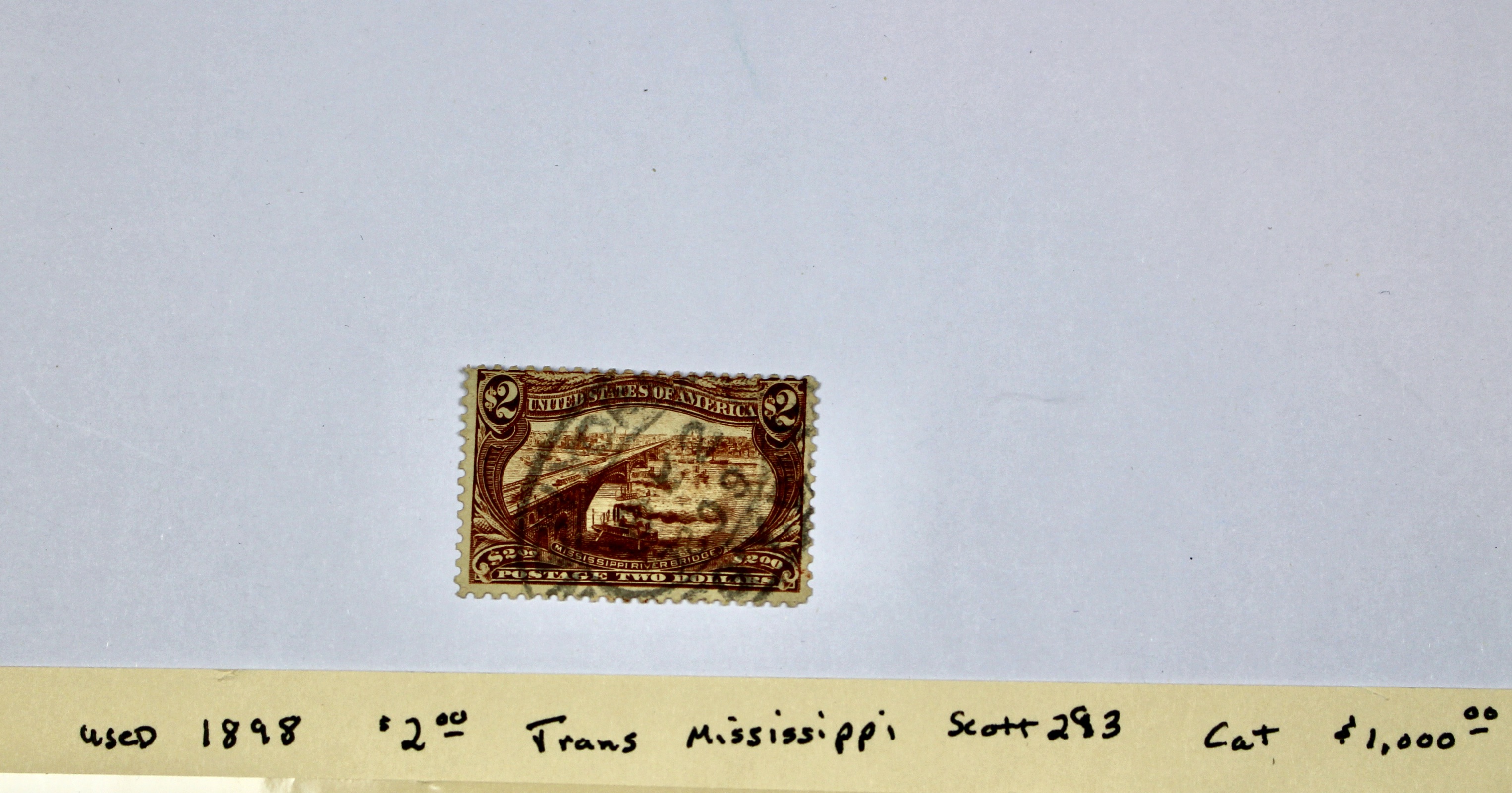Used 1898 $2 Trans-Mississippi U.S. Postage Stamp, Scott #293