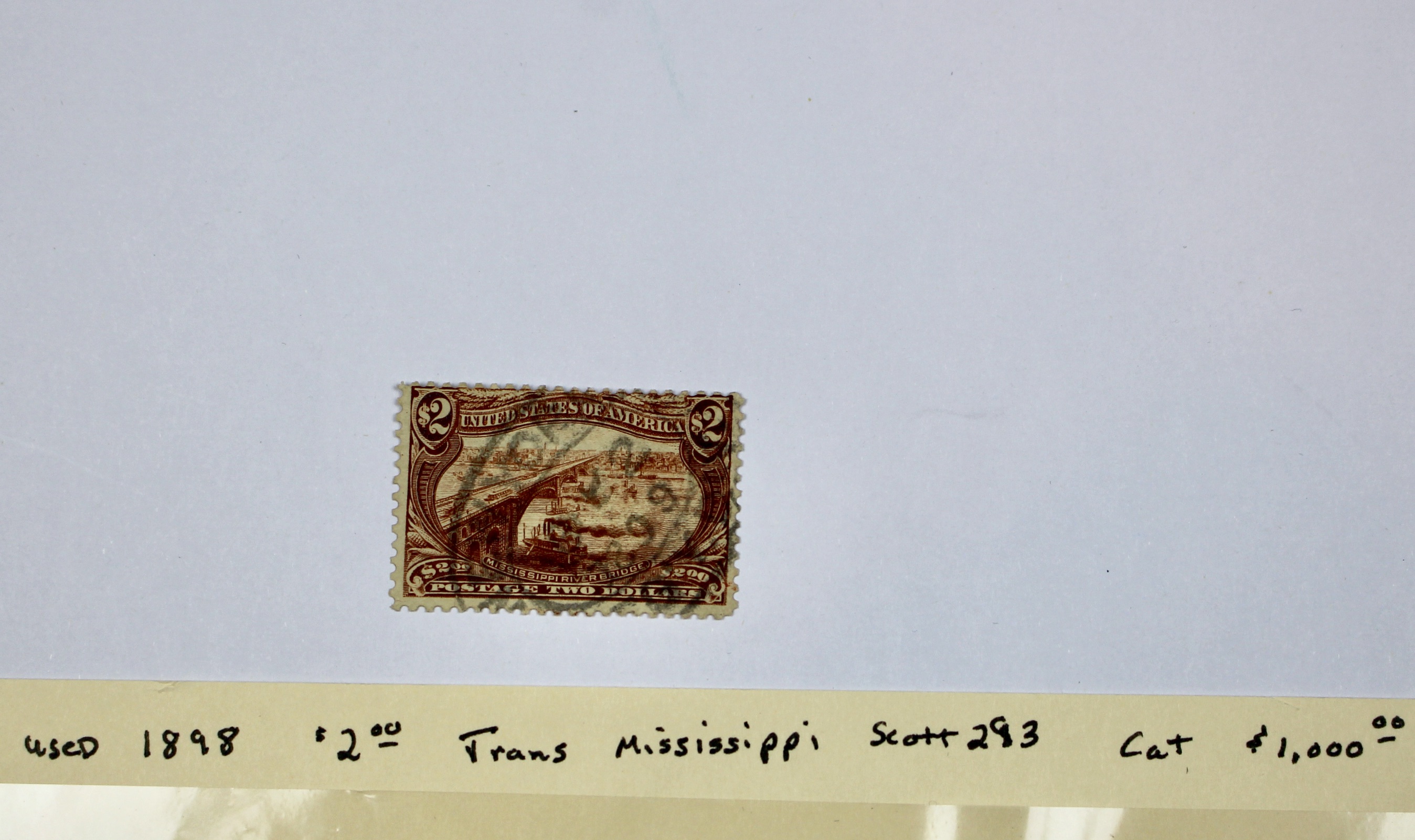 Used 1898 $2 Trans-Mississippi U.S. Postage Stamp, Scott #293