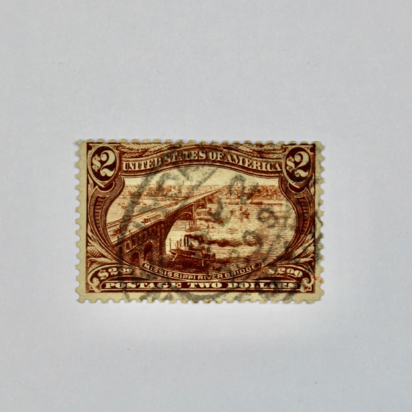 Used 1898 $2 Trans-Mississippi U.S. Postage Stamp, Scott #293