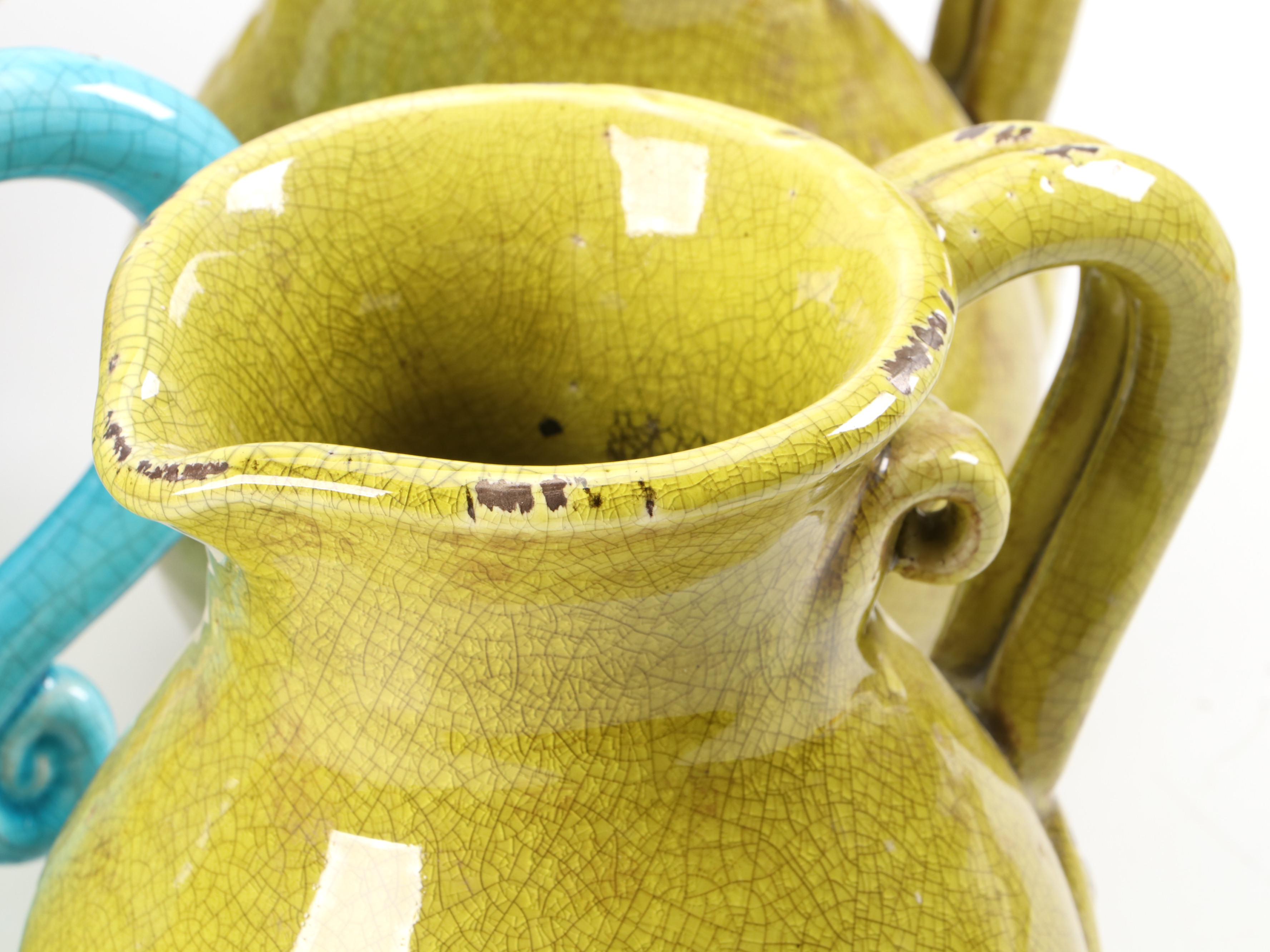 Foreside Home & Garden "Coastal" Ceramic Pitchers and Other Ceramic Décor