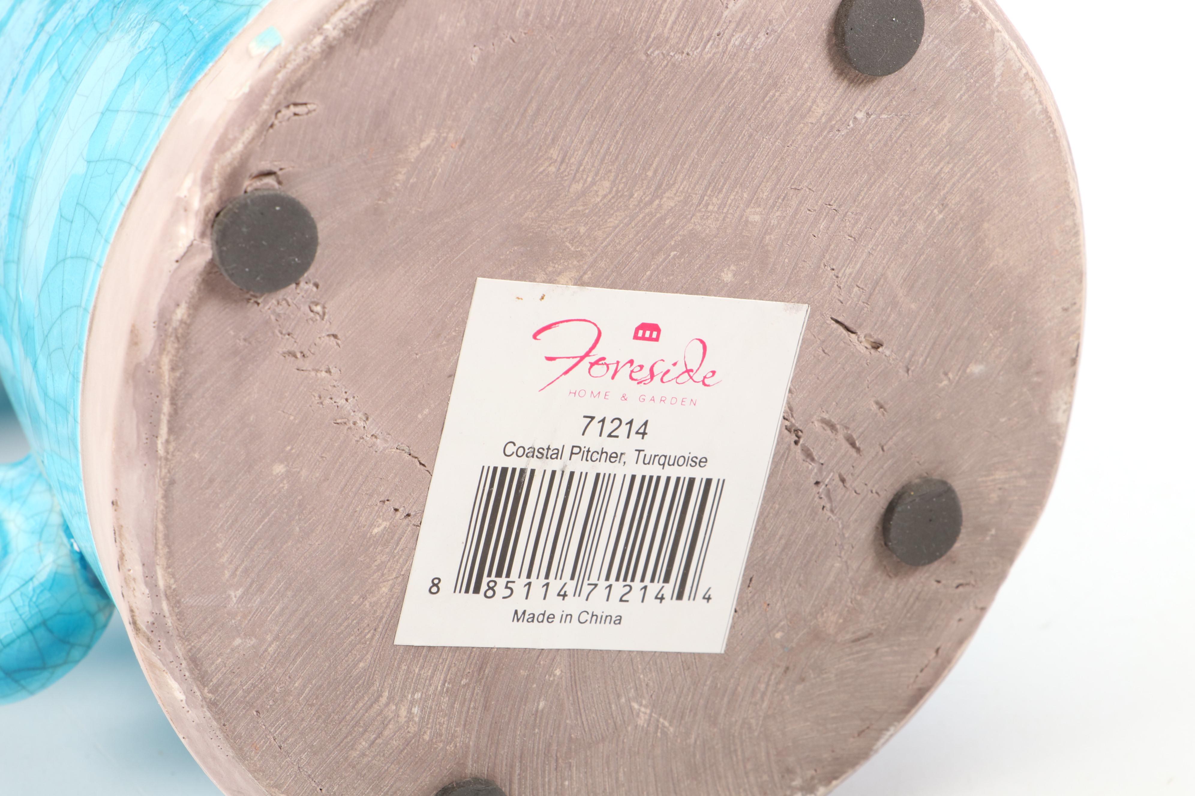 Foreside Home & Garden "Coastal" Ceramic Pitchers and Other Ceramic Décor