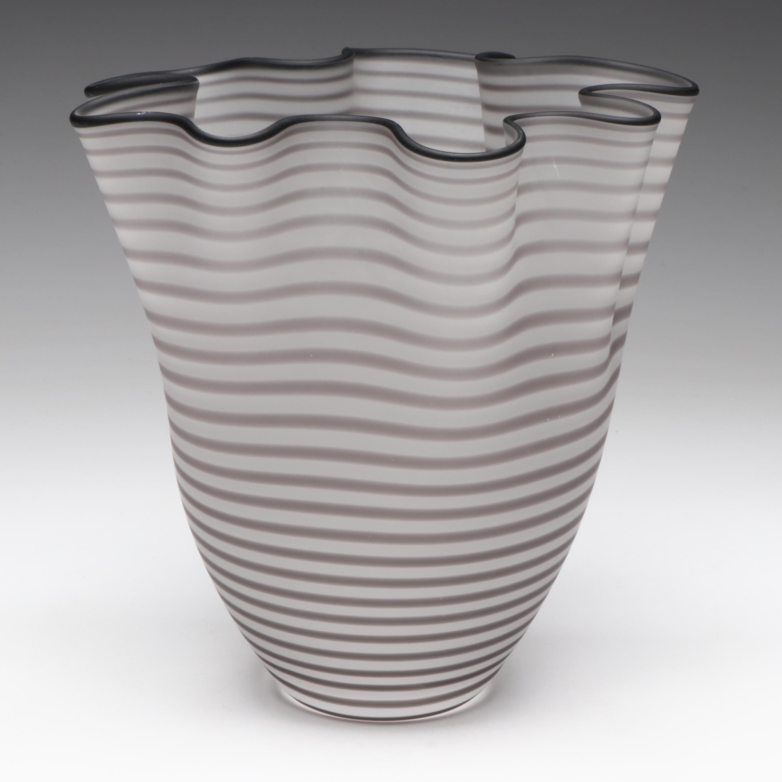 Ulrica Hydman-Vallien for Kosta Boda Artist's Collection Art Glass Vase