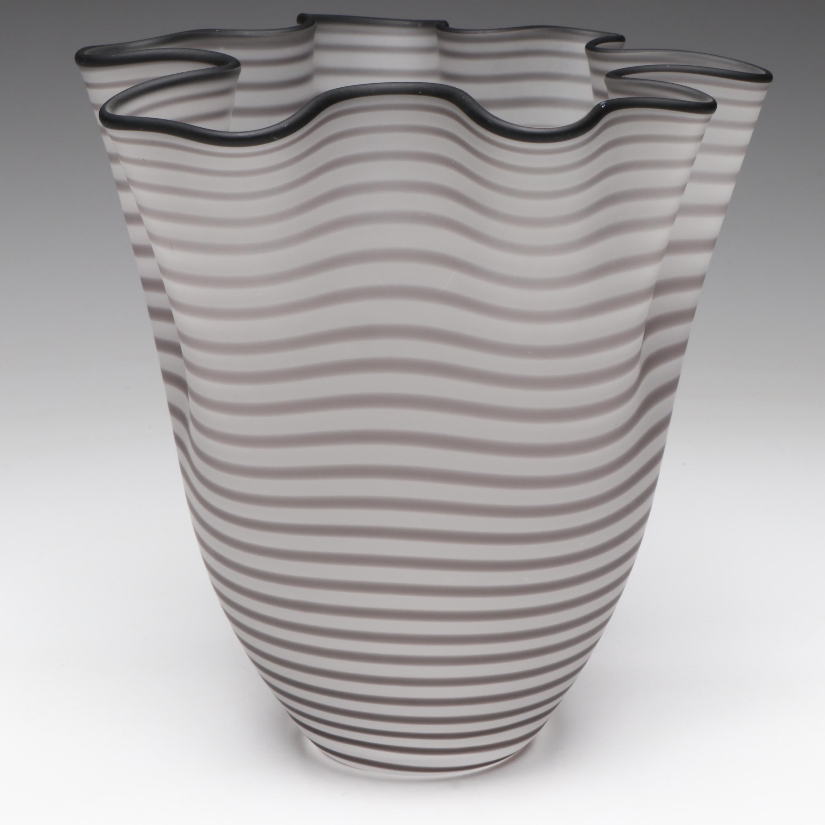 Ulrica Hydman-Vallien for Kosta Boda Artist's Collection Art Glass Vase