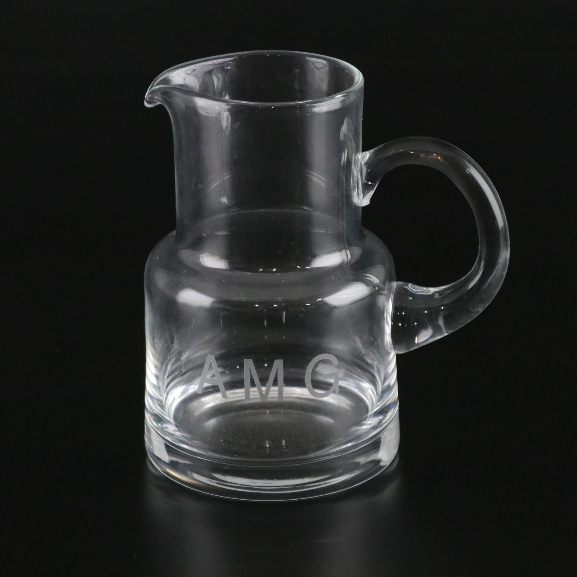 Tiffany & Co. Crystal Carafe with Etched Initials