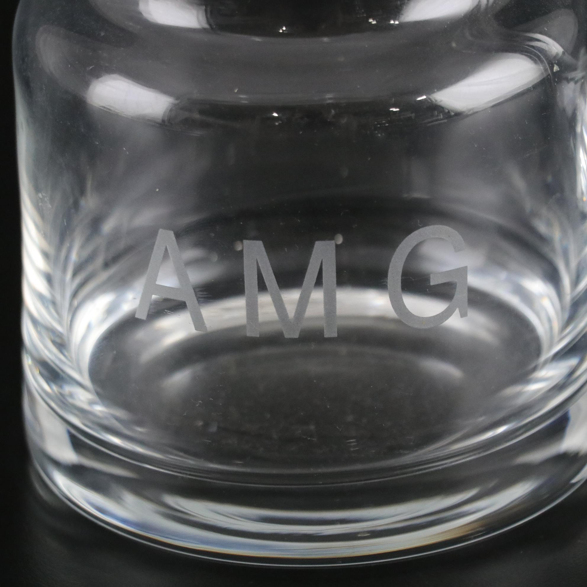Tiffany & Co. Crystal Carafe with Etched Initials