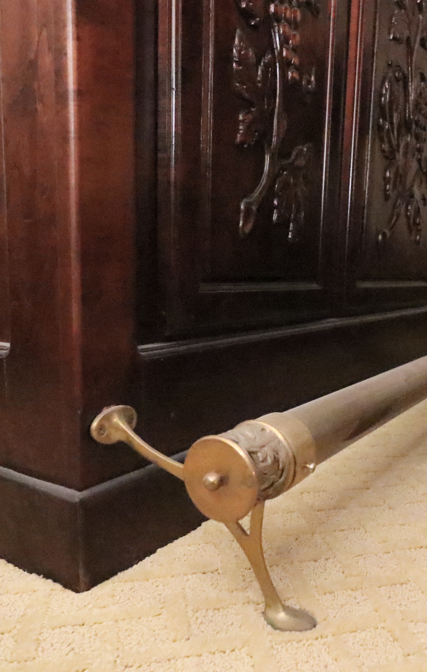 English Pub Style Freestanding Bar with Illuminated Stained Glass Canopy