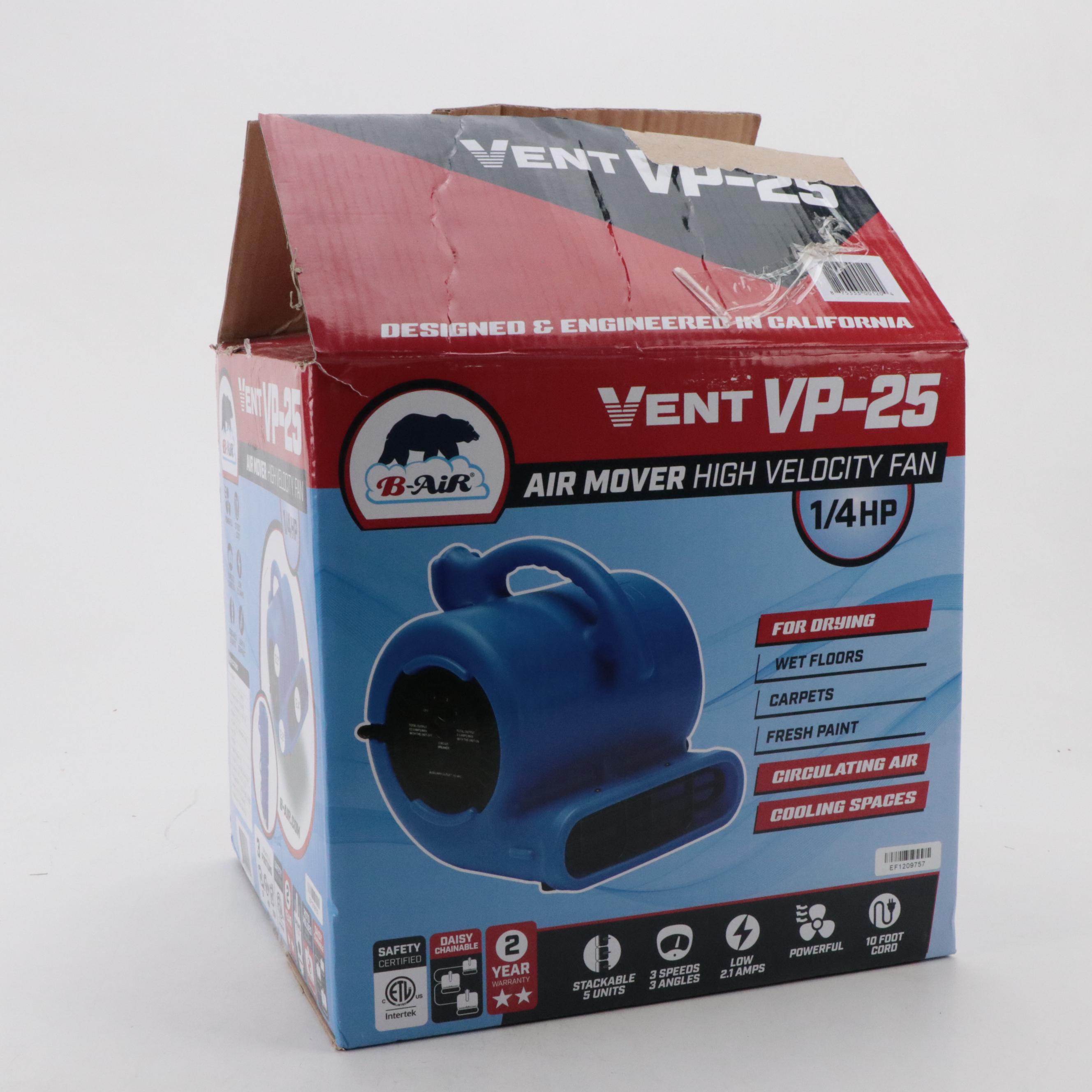 B-Air Vent VP-25 High Velocity Fan