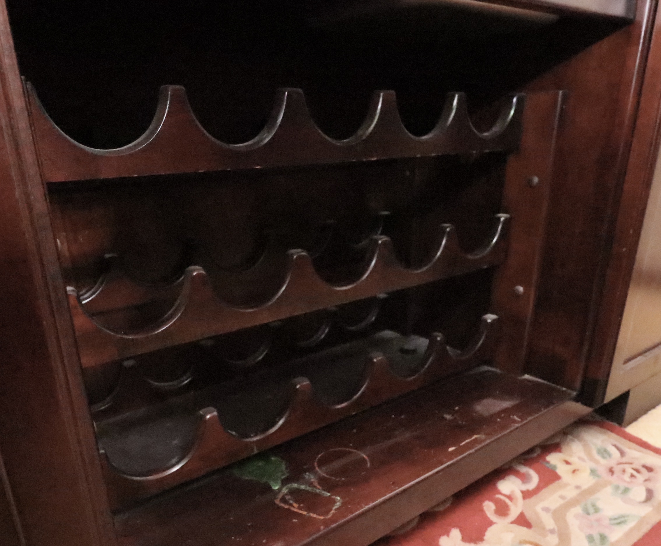 English Pub Style Freestanding Bar with Illuminated Stained Glass Canopy
