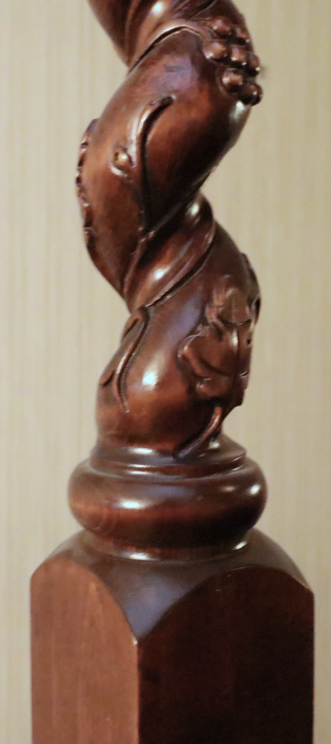 English Pub Style Freestanding Bar with Illuminated Stained Glass Canopy