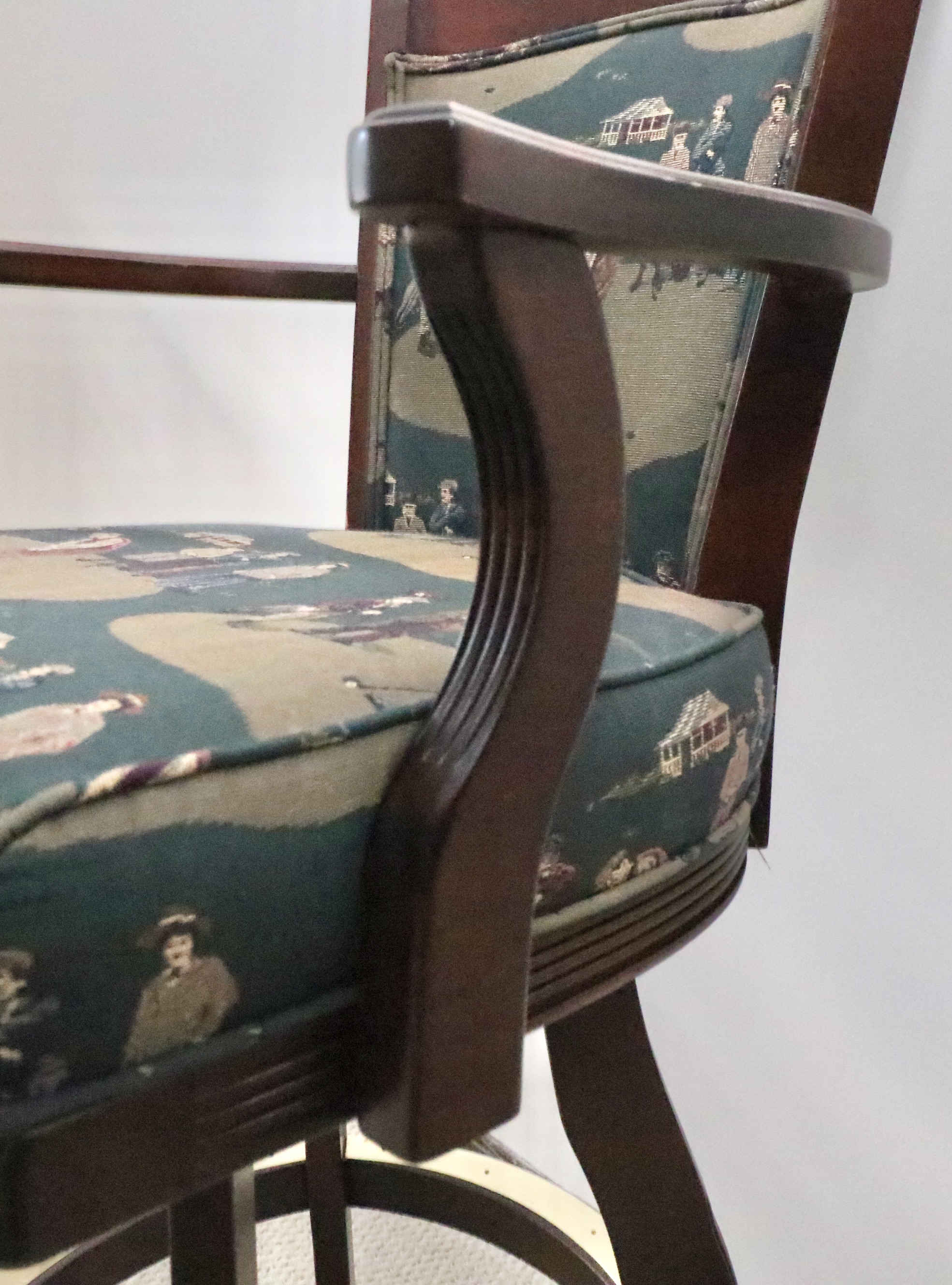 English Pub Style Freestanding Bar with Illuminated Stained Glass Canopy