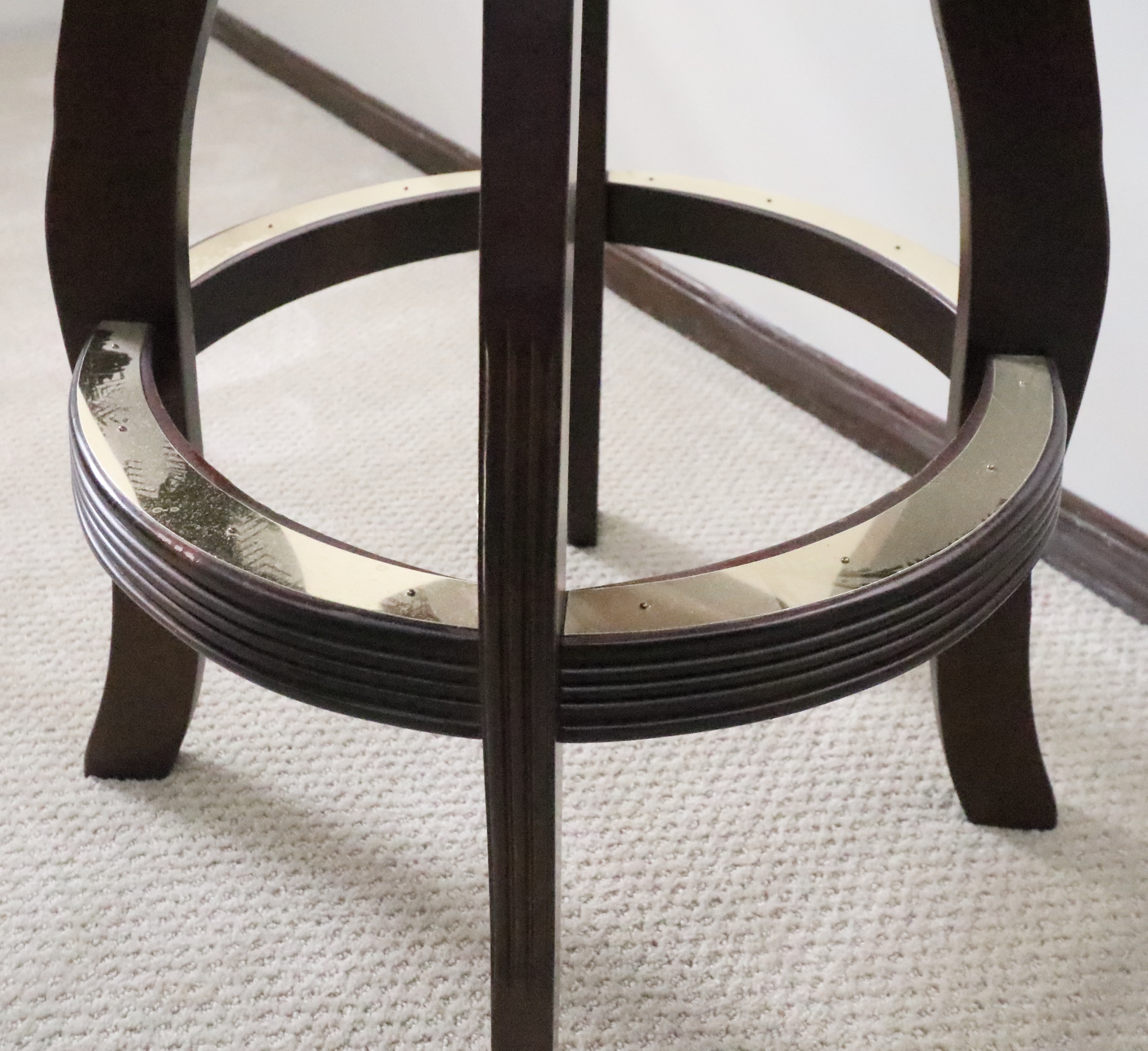 English Pub Style Freestanding Bar with Illuminated Stained Glass Canopy