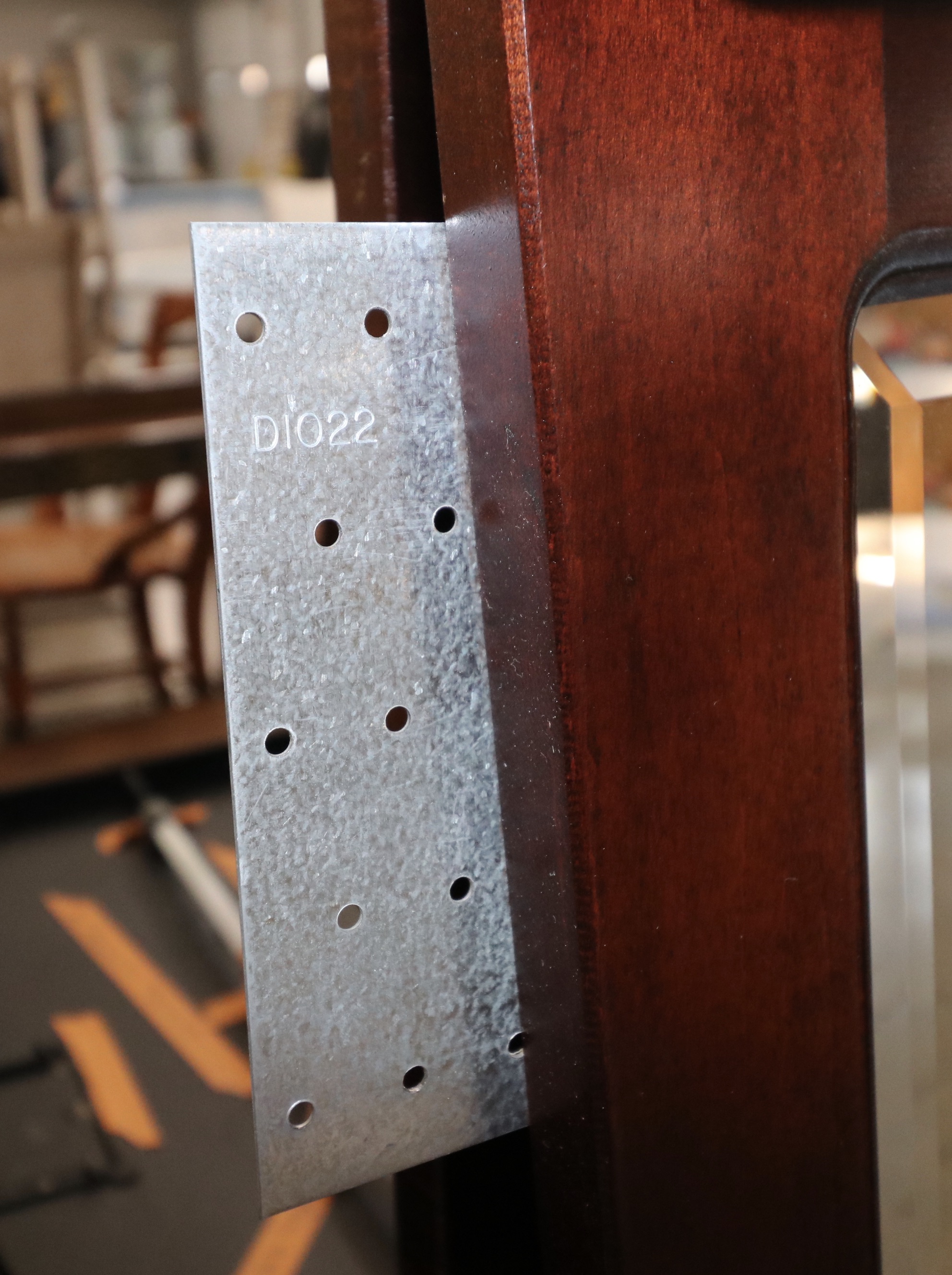 English Pub Style Freestanding Bar with Illuminated Stained Glass Canopy