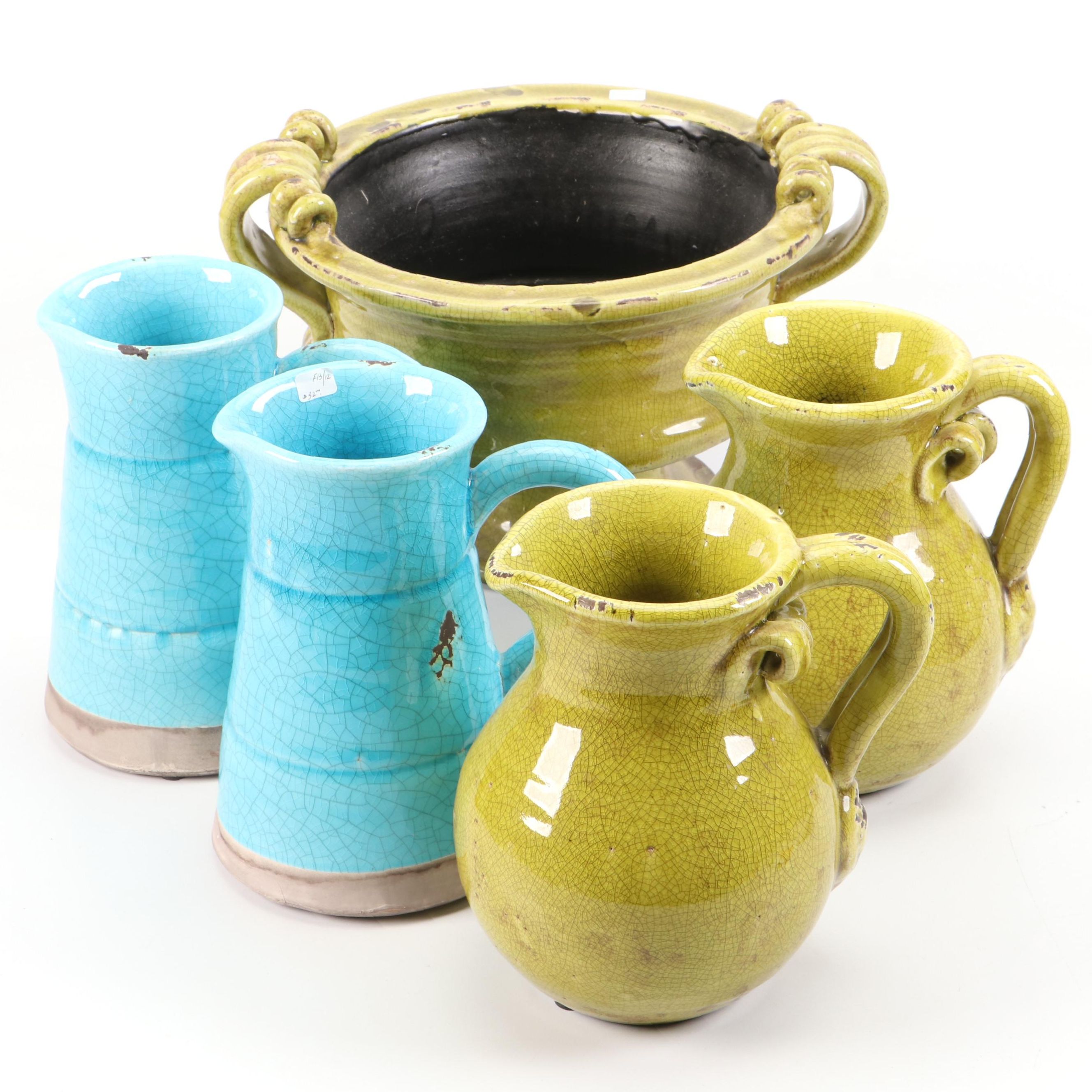Foreside Home & Garden "Coastal" Ceramic Pitchers and Other Ceramic Décor