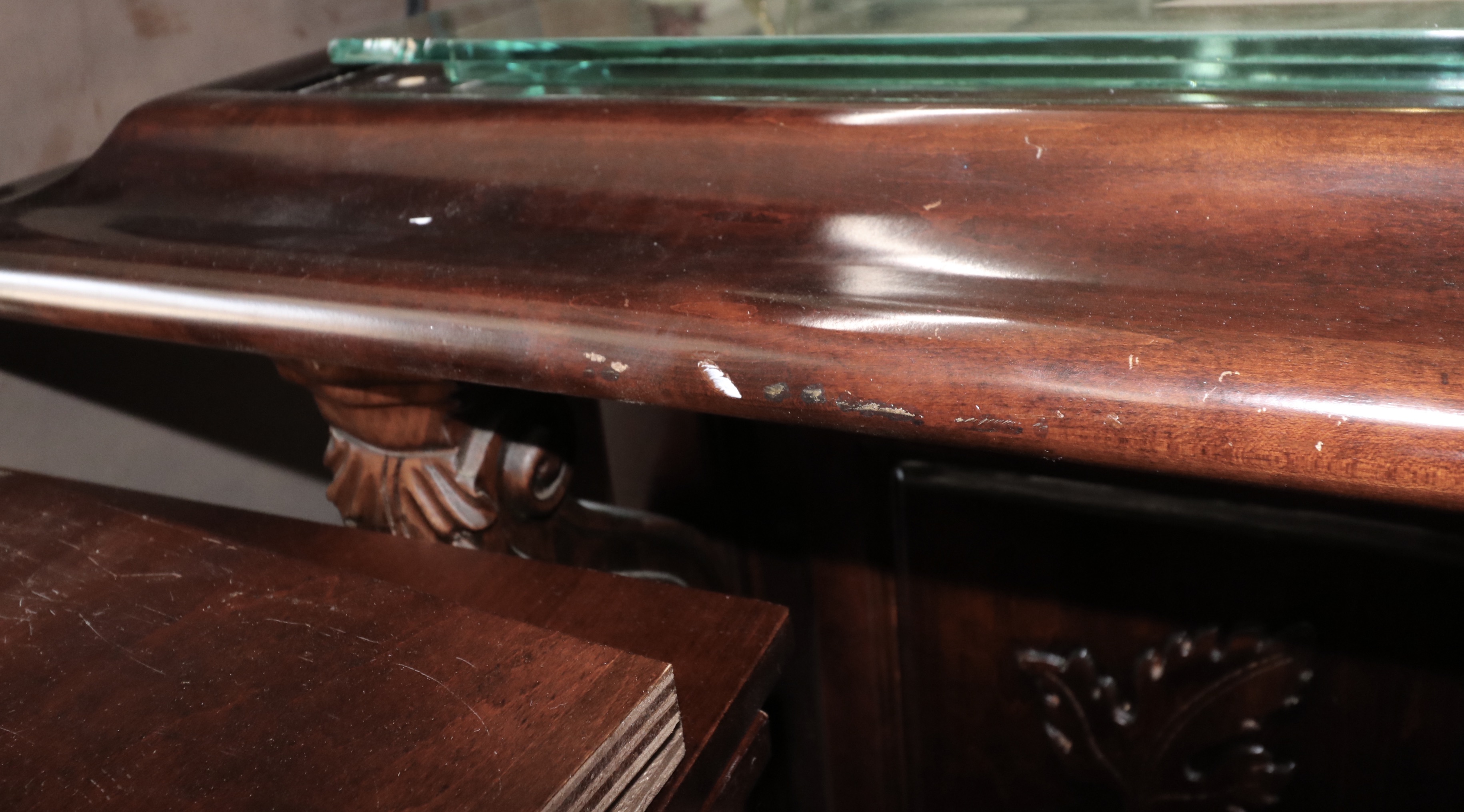 English Pub Style Freestanding Bar with Illuminated Stained Glass Canopy