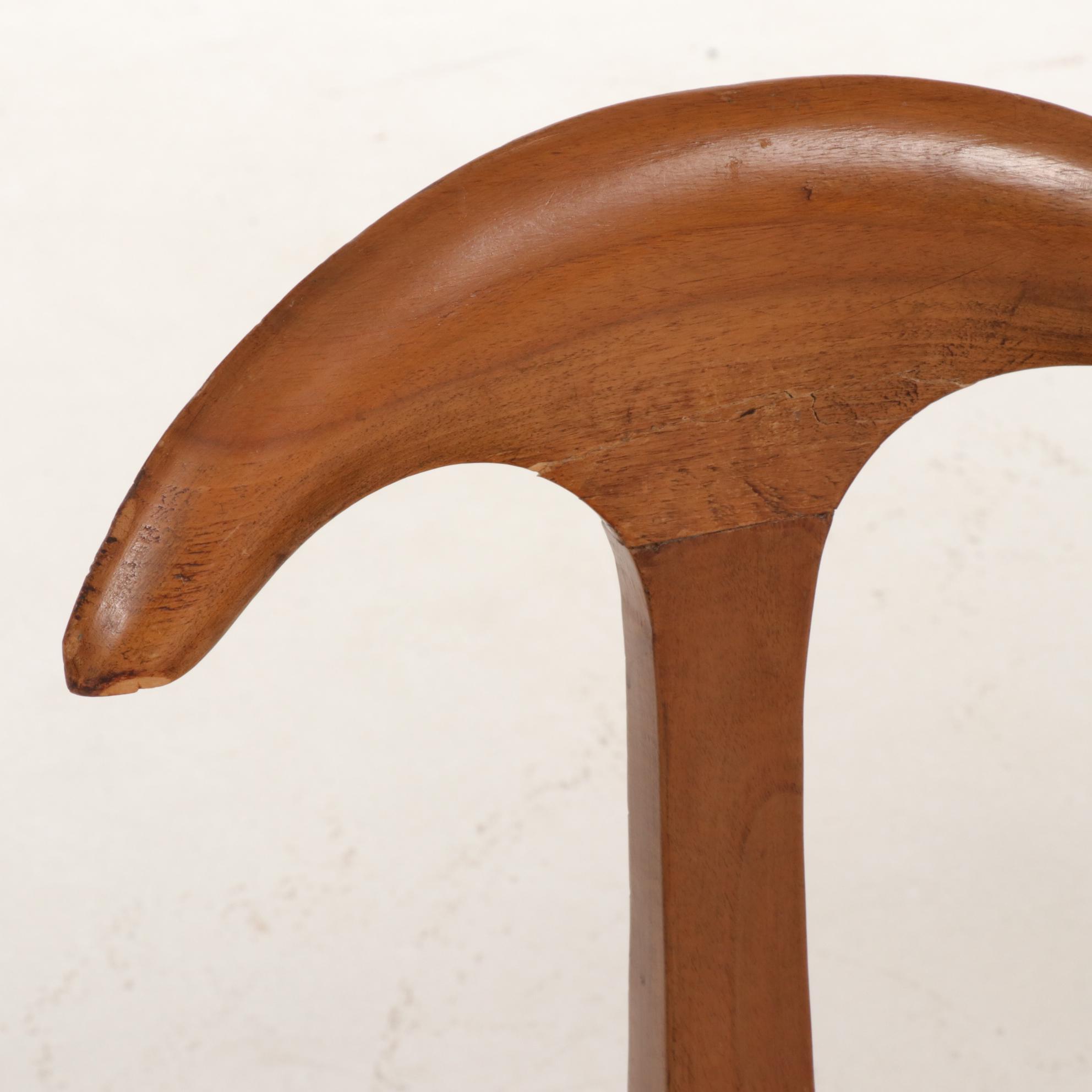 Pair of Italian Burlwood Three Leg "Cockfight" Chairs, Early 20th Century