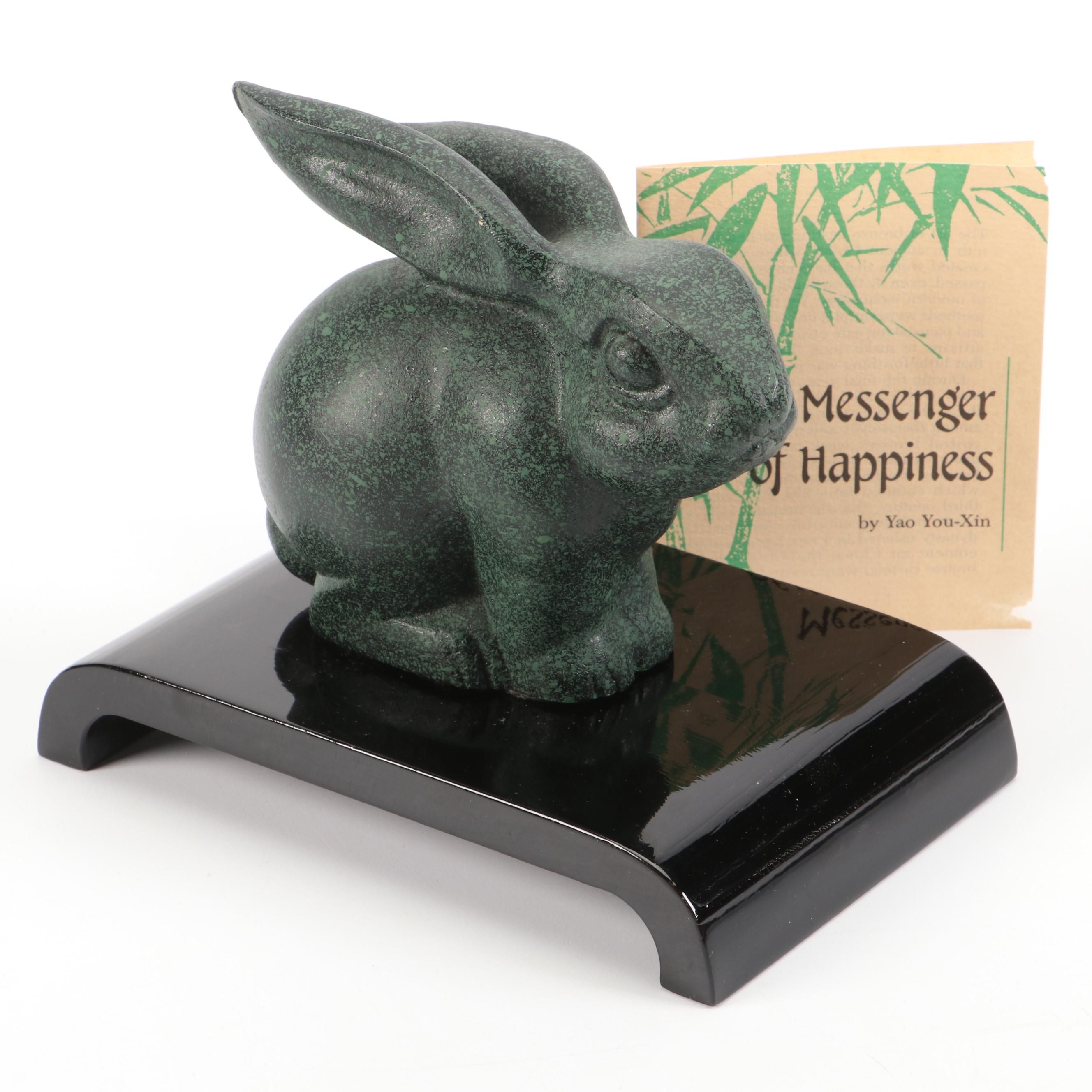 Yao You-Xin for The Franklin Mint "Messenger of Happiness" Bronze Figurine, 1985