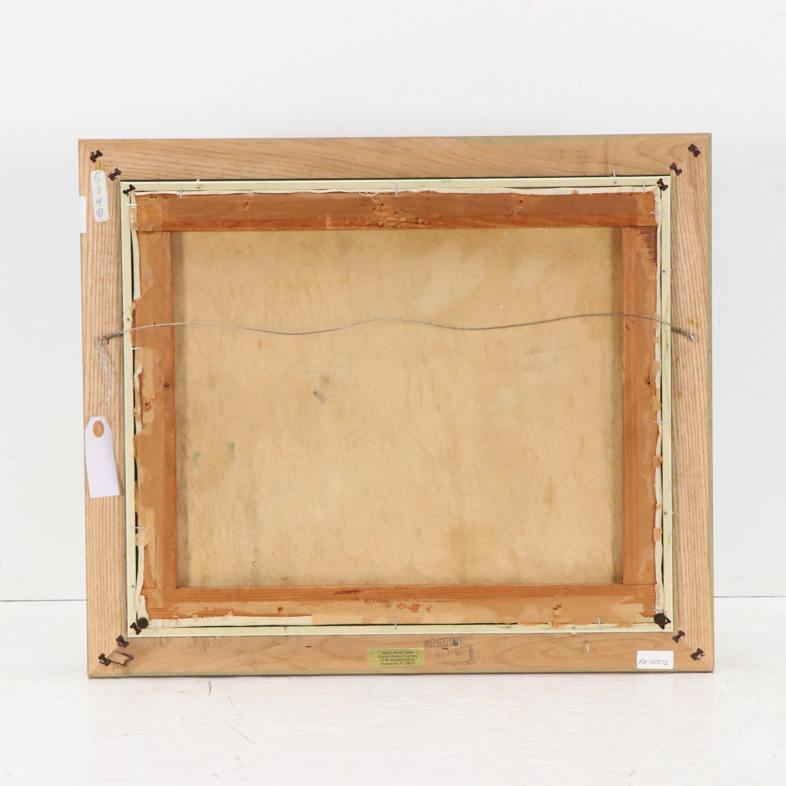 Gaston Hoffmann Oil Painting "Presenting the Evidence," Circa 1930