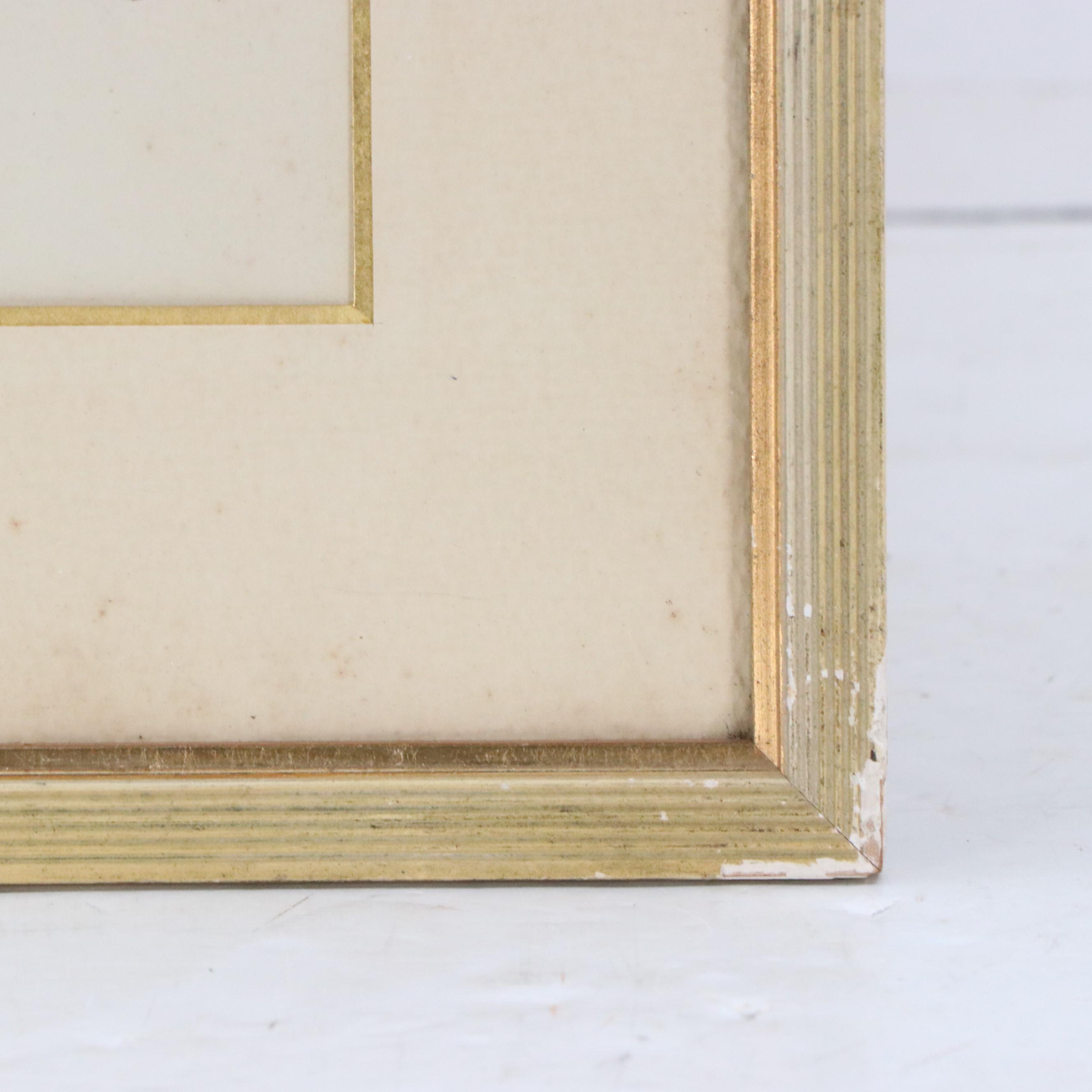 French Pinup Figure Watercolor Illustration, Early 20th Century