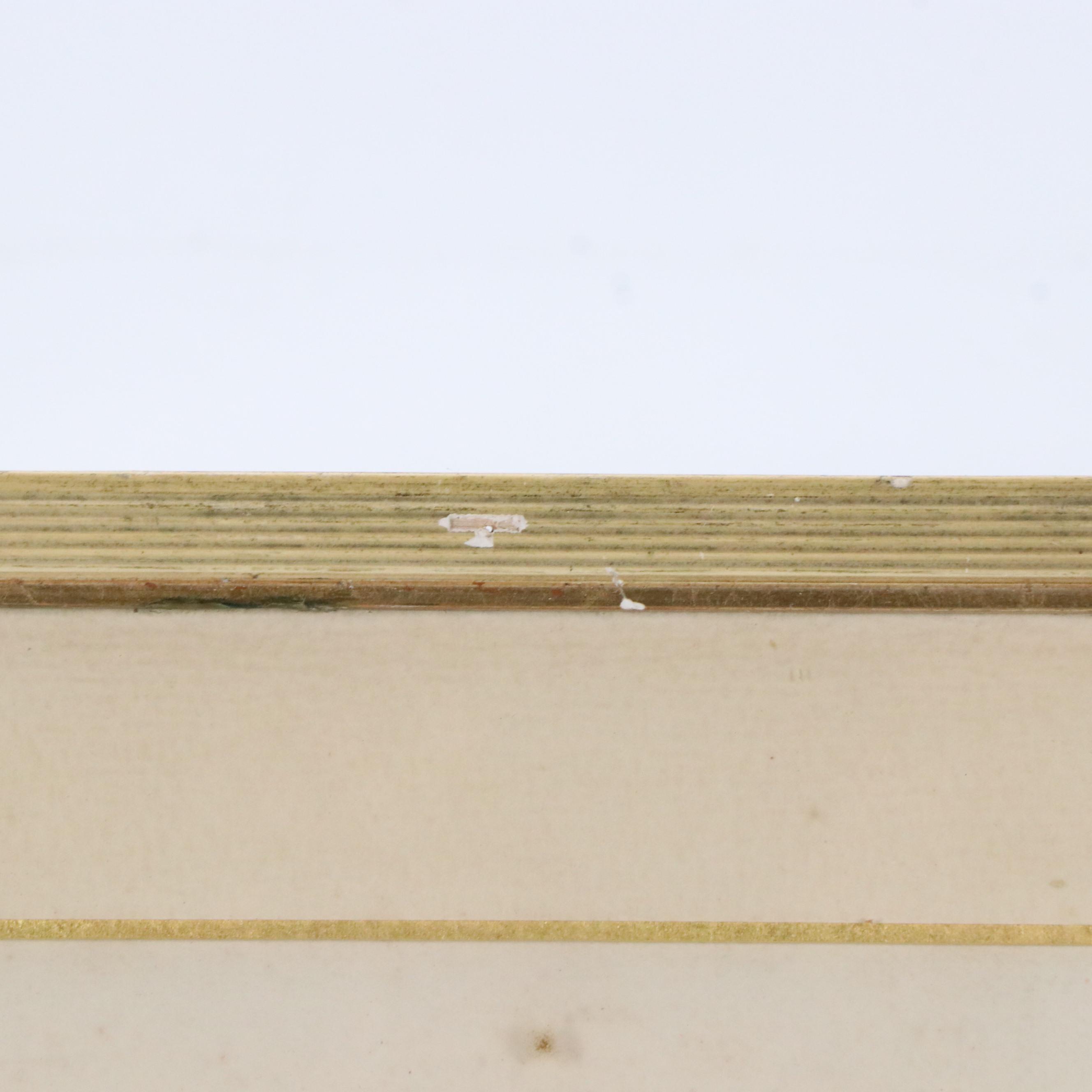 French Pinup Figure Watercolor Illustration, Early 20th Century