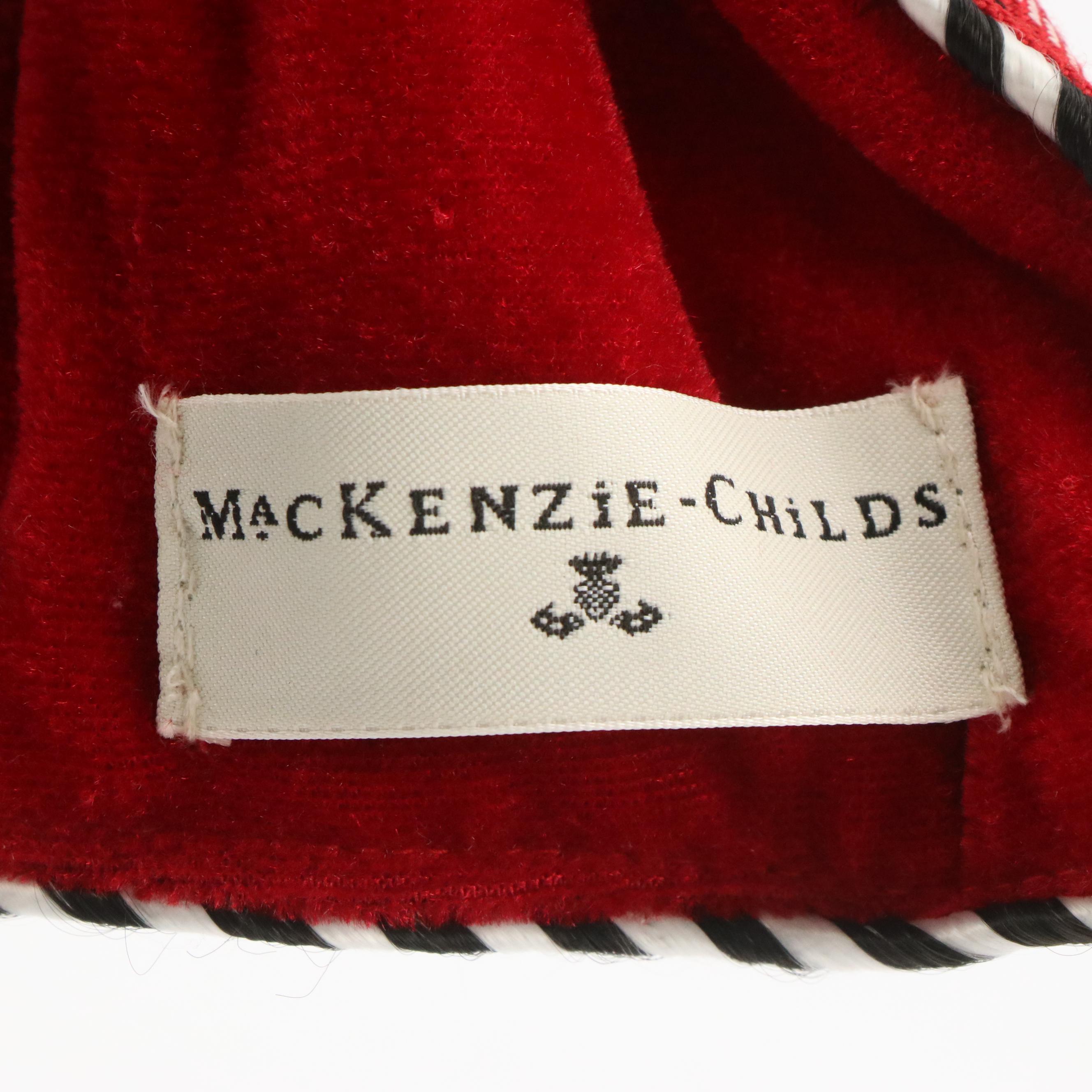 MacKenzie-Childs Ceramic and Fabric Santa Figurine