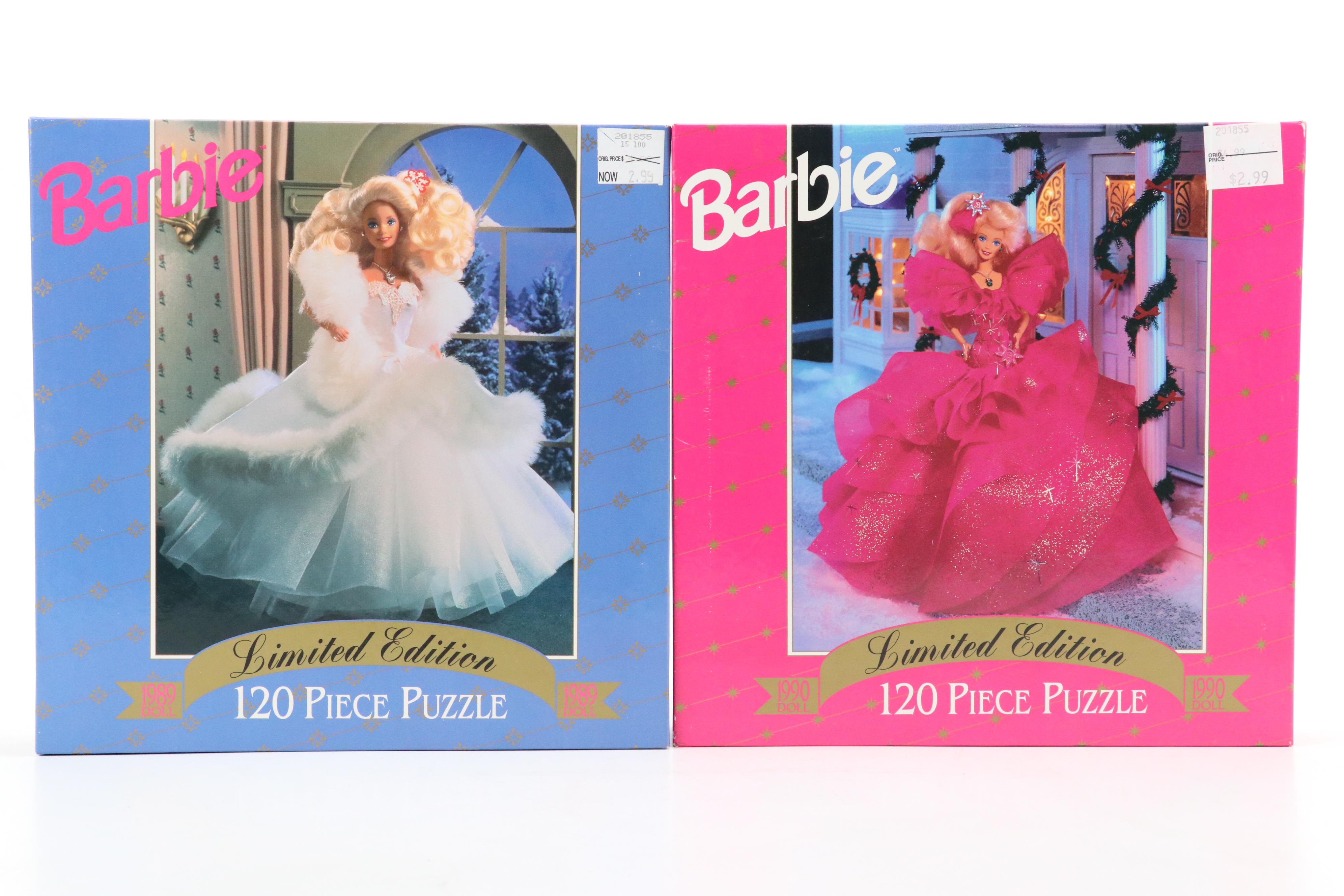 Mattel Barbie "Happy Holiday" Dolls, Puzzles and Lunch Box, 1988
