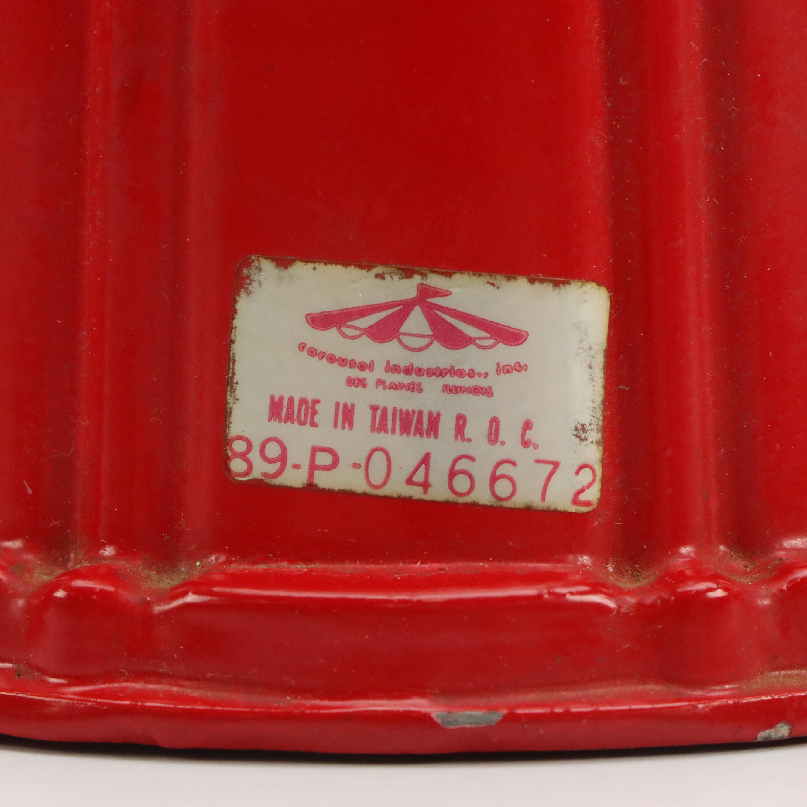 Carousel Industries, Inc and Jelly Belly Painted Metal and Glass Candy Dispenser