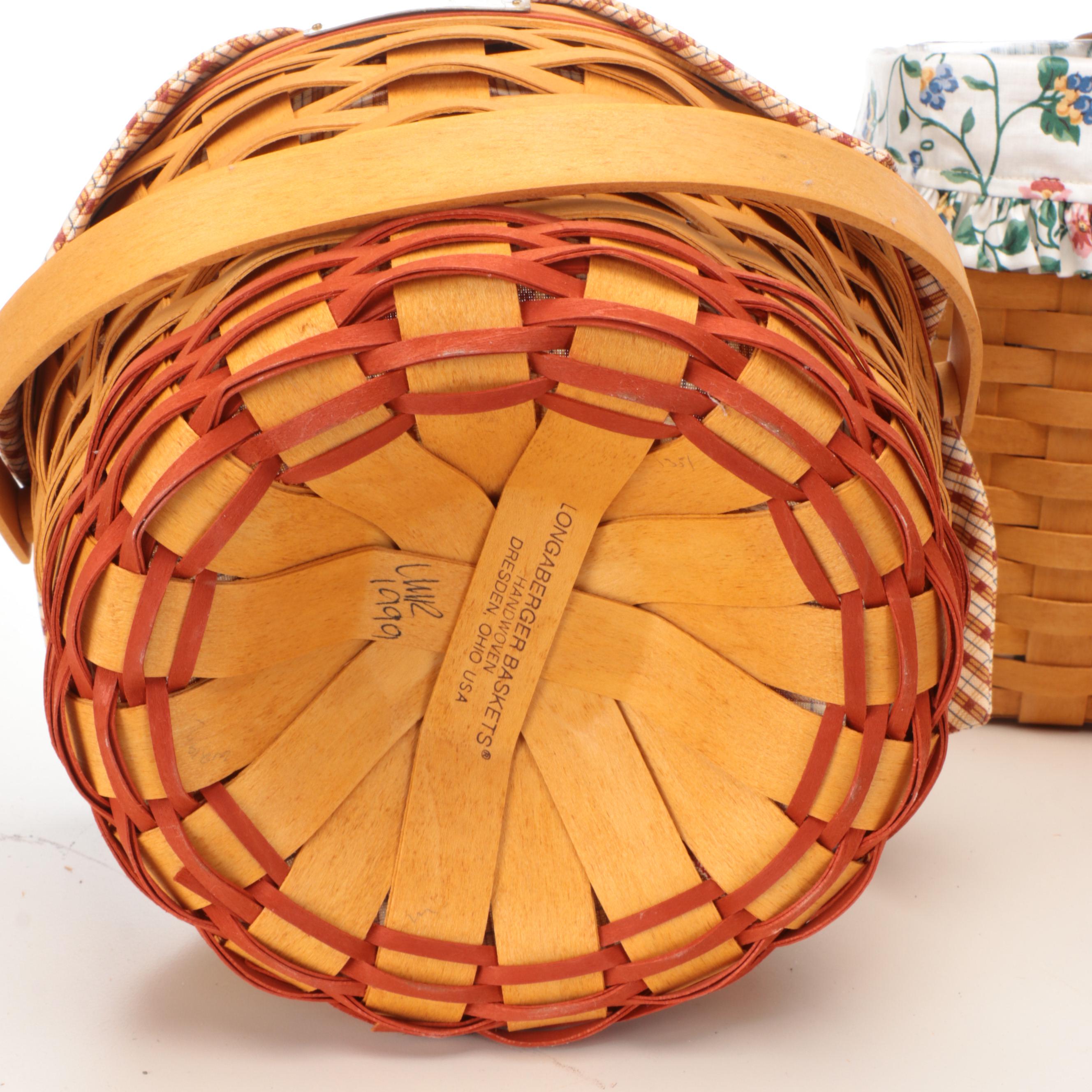Longaberger "Homestead" and Other Handwoven Maple Baskets