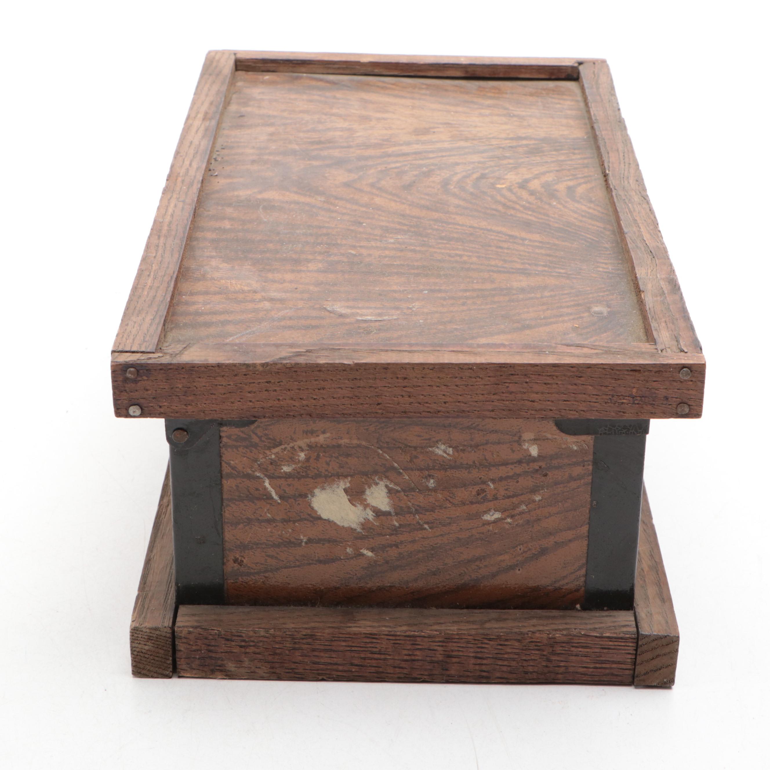 Converse Manual Trainer Vintage Oak Tool Box With Hand Tools