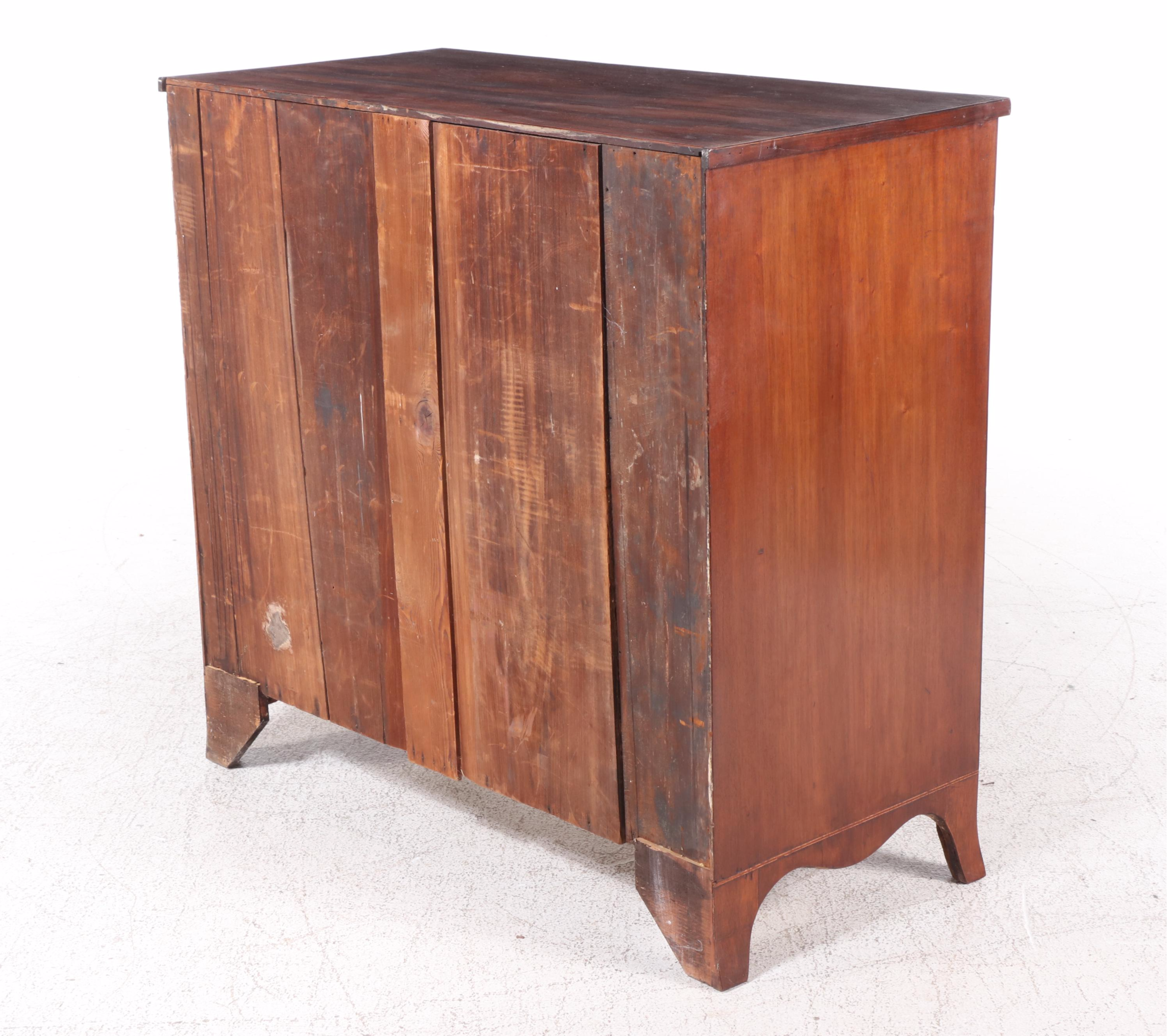 Federal Flame Mahogany and String-Inlaid Butler's Desk, Early 19th Century