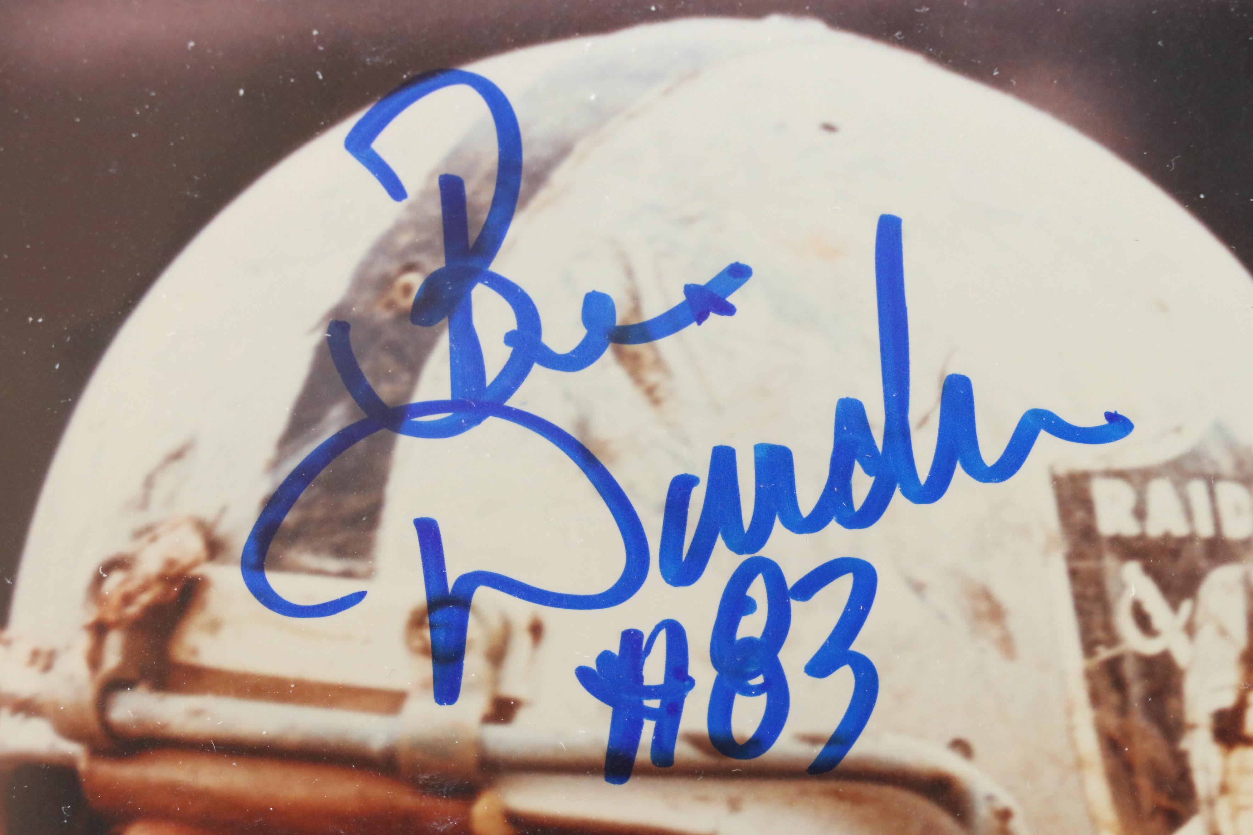 Ben Davidson Signed Oakland Raiders Photos with Football Card