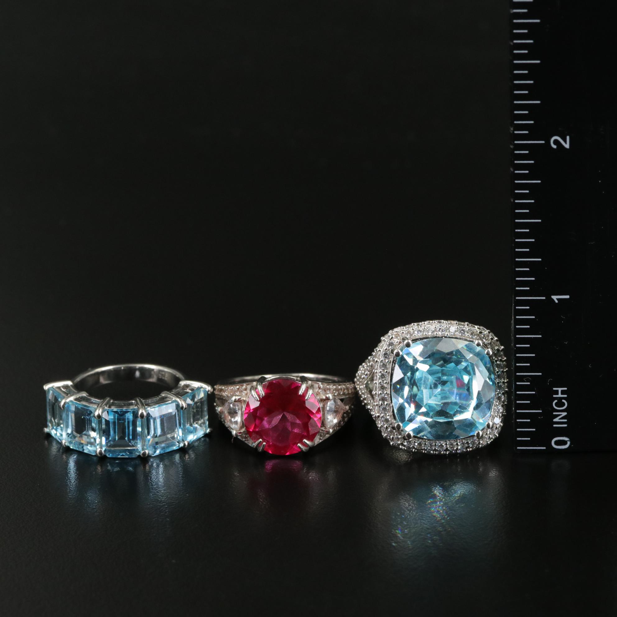 Group of 14 Assorted Sterling Silver Rings, Necklaces, Earrings, and Pendants