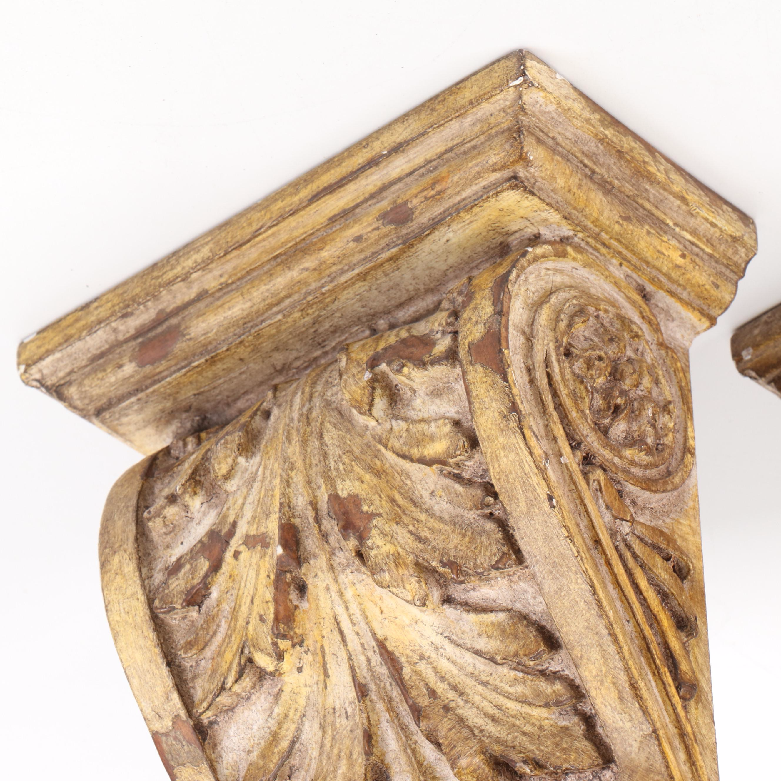 Neoclassical Style Resin Acanthus Leaf Corbels and Other Candlestick